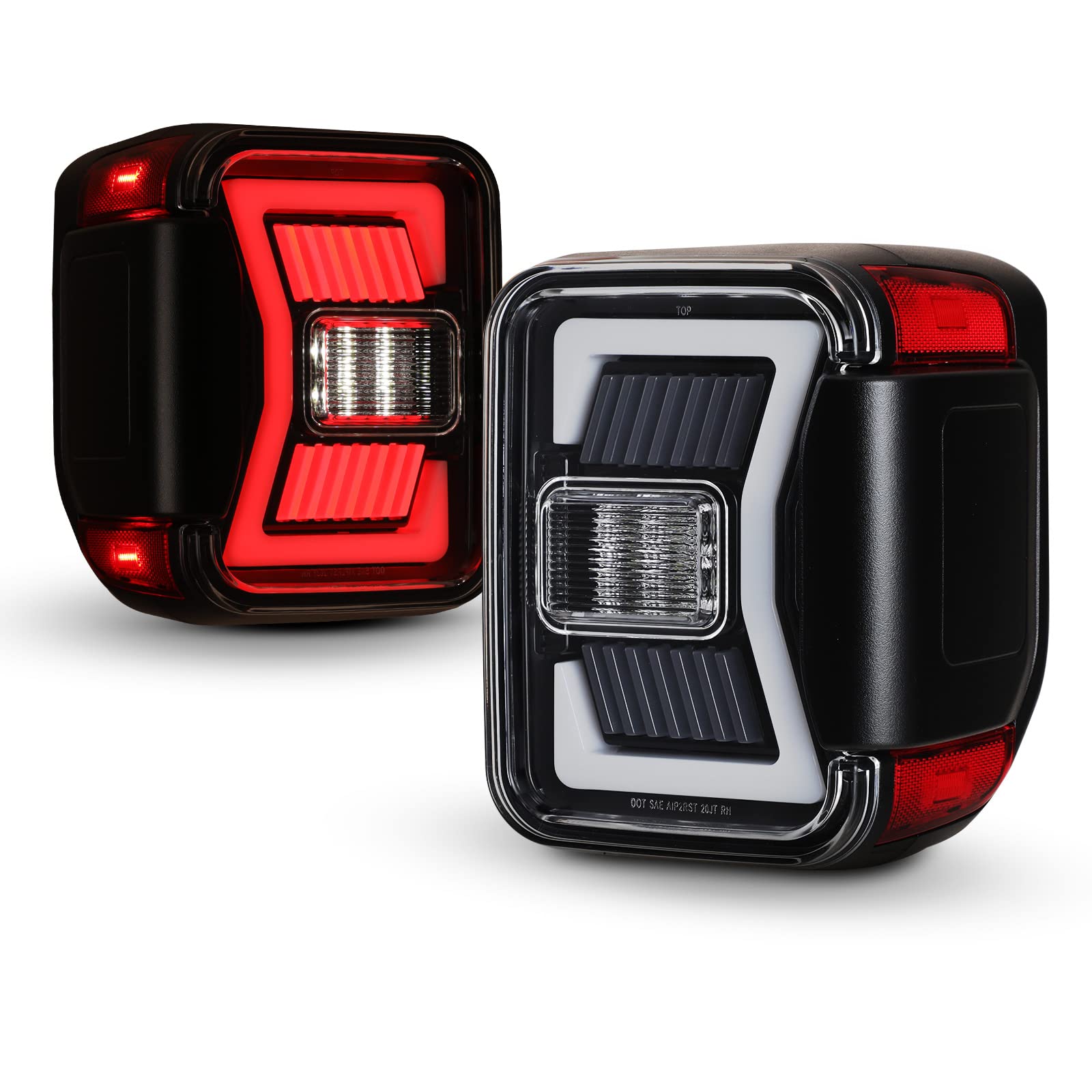 LED Tail Lights for 2019-2023 Jeep Gladiator JT - Sequential Turn Signal Tail Lamp Assembly Replacement with Clear Lens | Upgrade for Gladiator Pickup Truck, Off-Road & Night Driving Safety