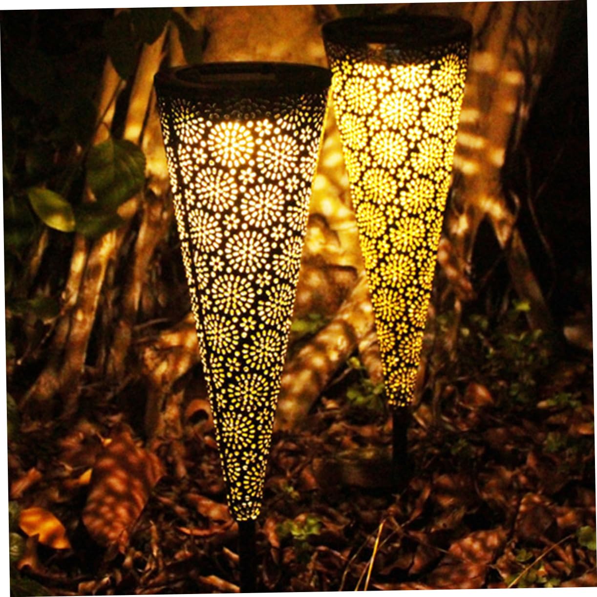 1pc Solar Lawn Light - LED Solar Powered Outdoor Garden Lights, Waterproof Teepee Lights for Yard, Pathway, Patio, and Landscape Decoration