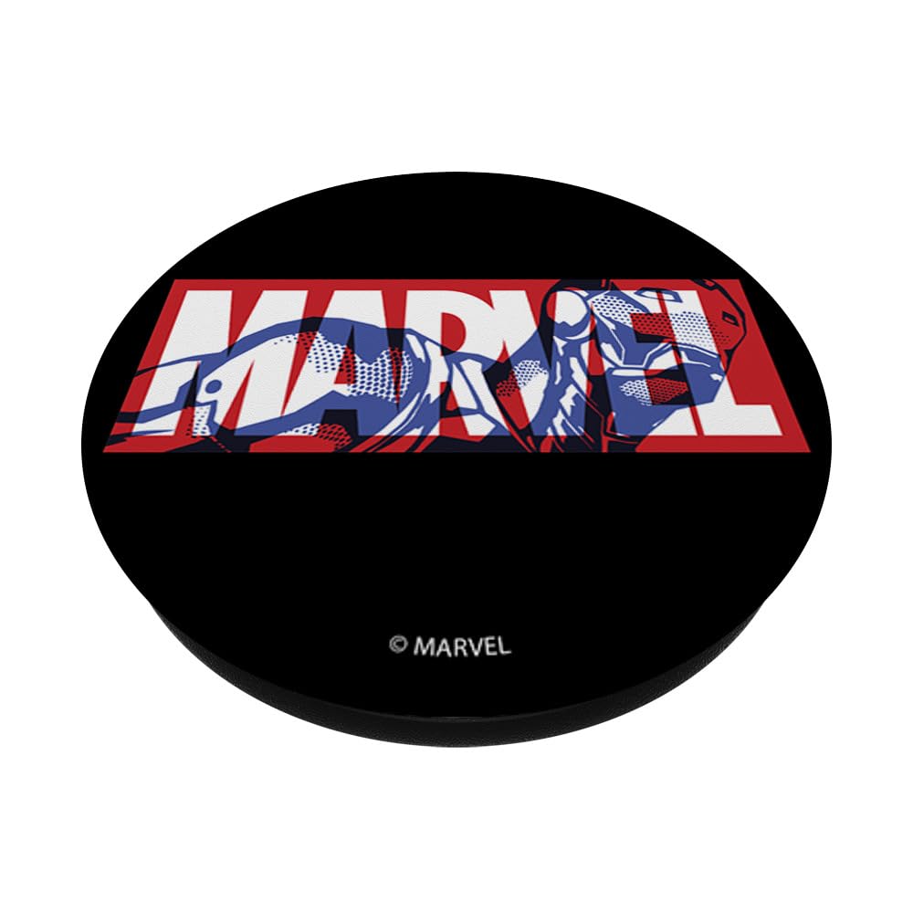 Marvel Iron Man Logo PopSockets Standard PopGrip - Swappable Phone Grip & Stand for Smartphones - Perfect for Marvel Fans, Daily Commute & Hands-Free Viewing