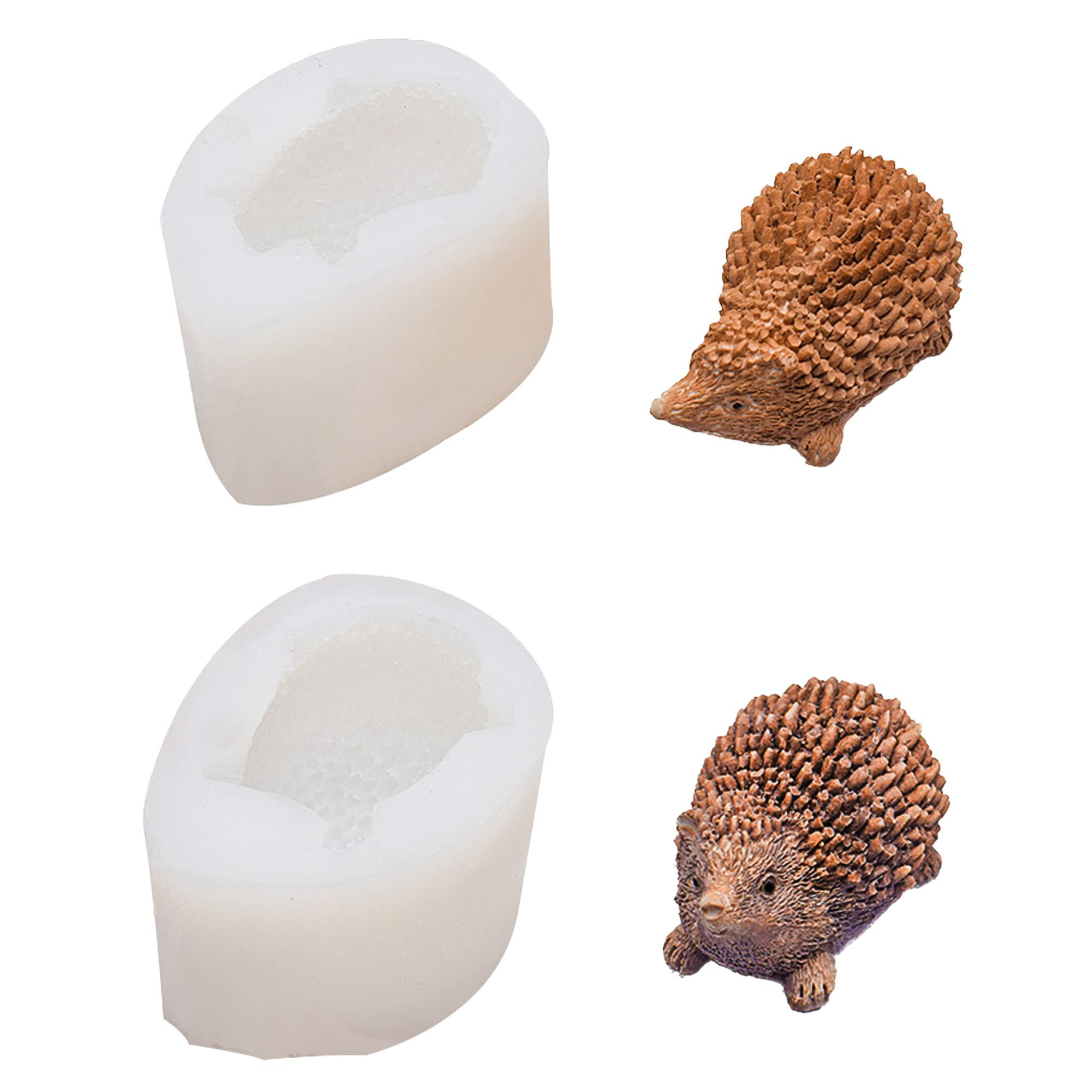 Yayatty 2-Piece Hedgehog Resin Molds Set - Premium Epoxy Silicone Casting Molds for DIY Resin Crafts, Keychains & Home Decor - Perfect for Cute Animal Shaped Jewelry Making and Gift Ideas