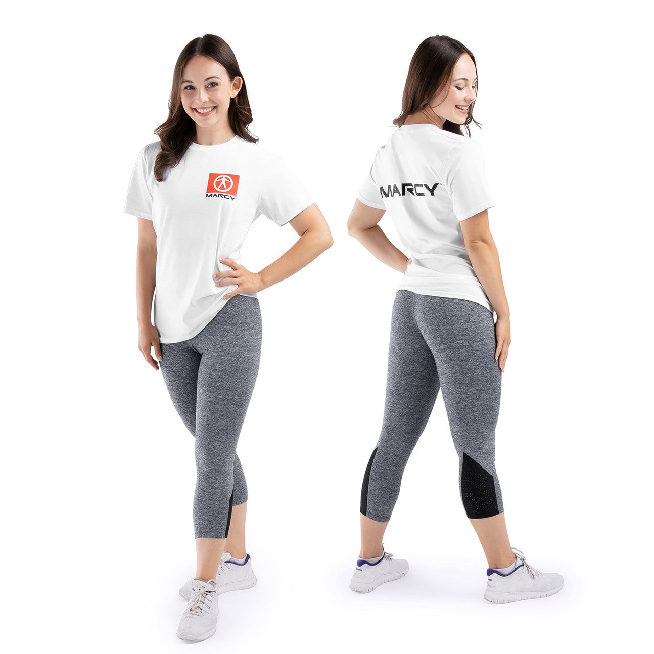 Marcy Box Logo T-Shirt for Men & Women - Premium Cotton White Tee - Casual Streetwear & Everyday Wear