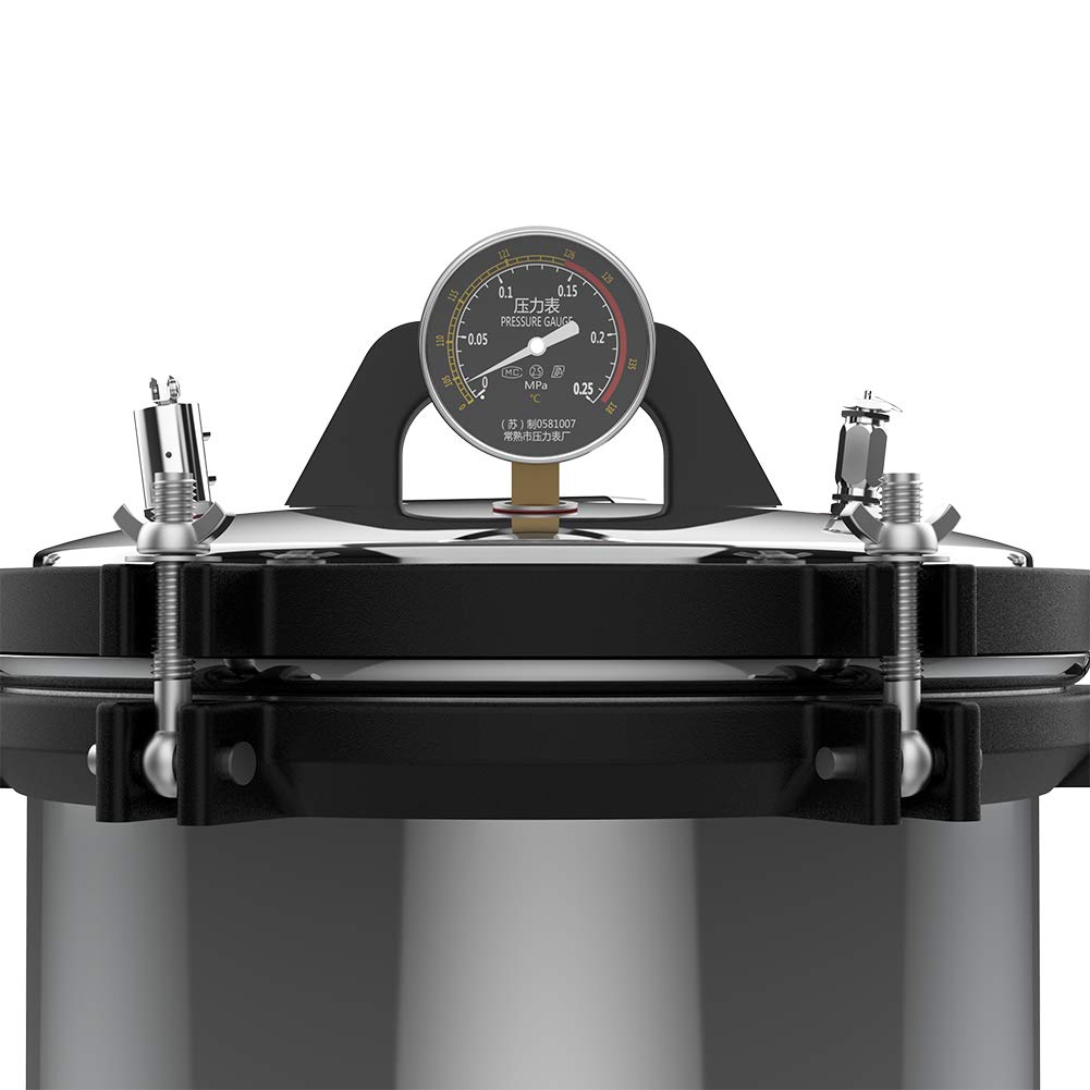 18L Stainless Steel Dual Heating Pressure Steam Autoclave Sterilizer - XFS Medical Equipment for Dental, Tattoo & Nail Salon Sterilization (Autoclave Machine for Tools, Instruments & Equipment)
