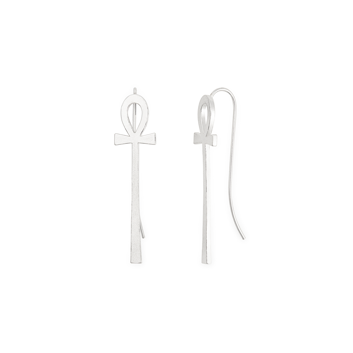 Ankh Drop Earrings for Women - Egyptian Cross Dangle Earrings - Gold & Silver Plated Jewelry - Perfect for Boho, Hippie, and Festival Outfits