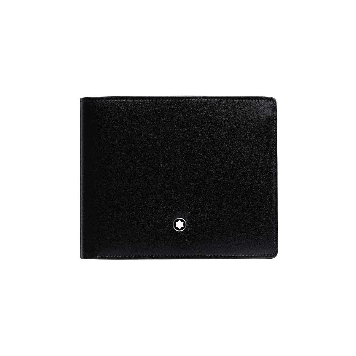 Montblanc Men's Genuine Leather Slim Wallet with Money Clip - Black | RFID Blocking | Luxury Bifold Wallet for Business & Travel | Perfect Gift for Men
