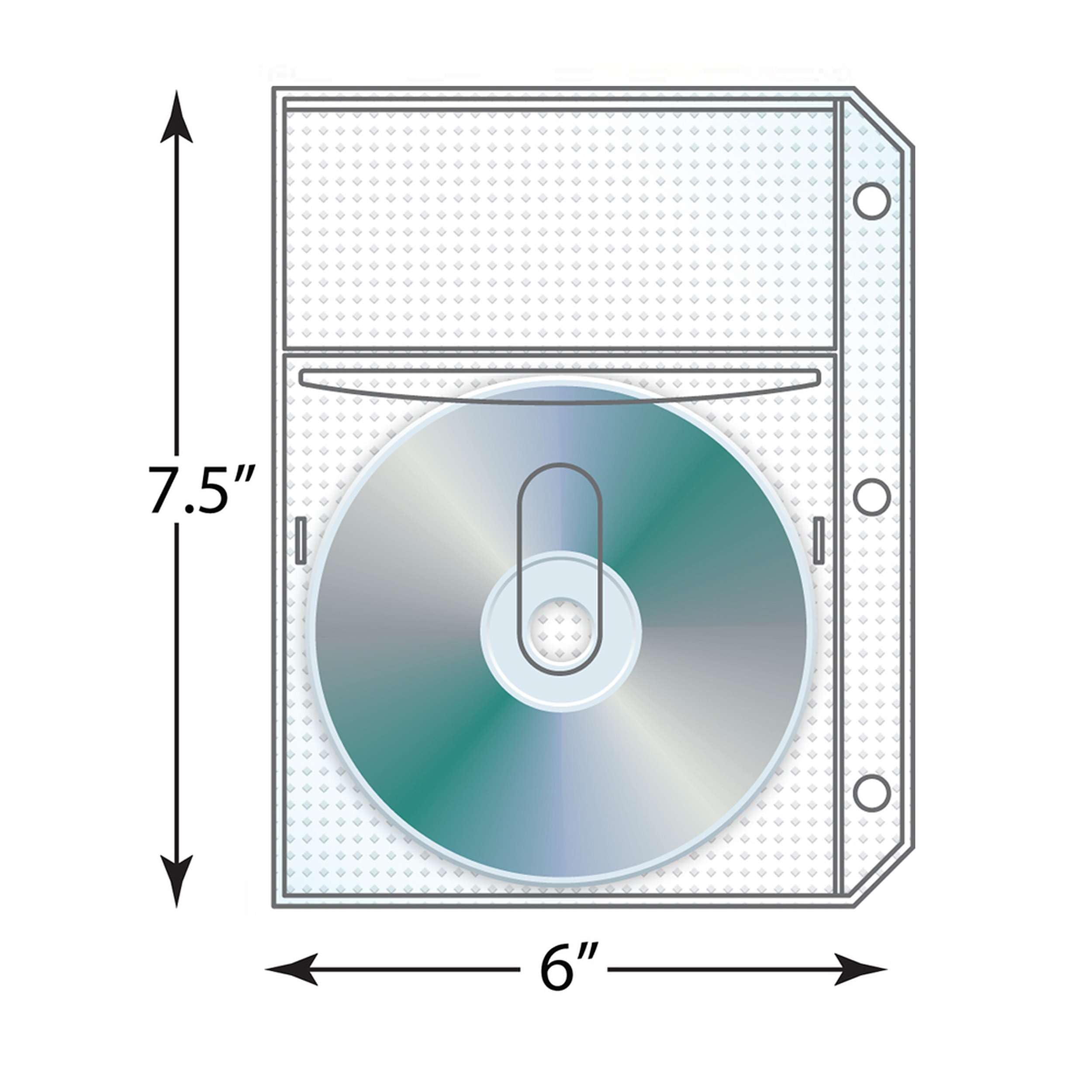 Univenture DVD Binder - White, 50 Pages, Polypropylene, Portable & Compact Disc Organizer for Home, Office & Travel Storage