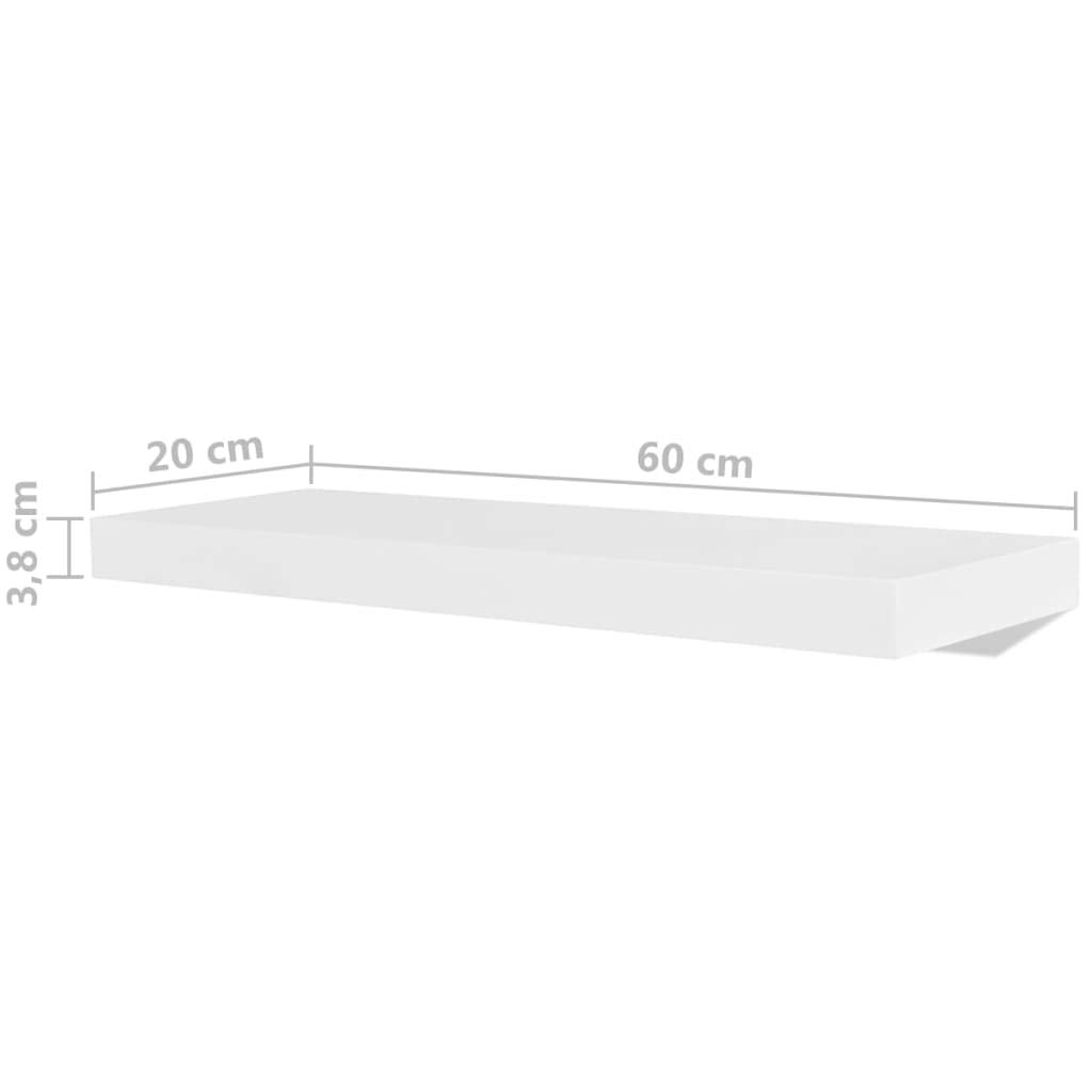 CHARMMA 4-Pack White Wall Shelves 23.6 Inch - Floating Shelves for Living Room, Bedroom, Bathroom & Office Storage & Decor