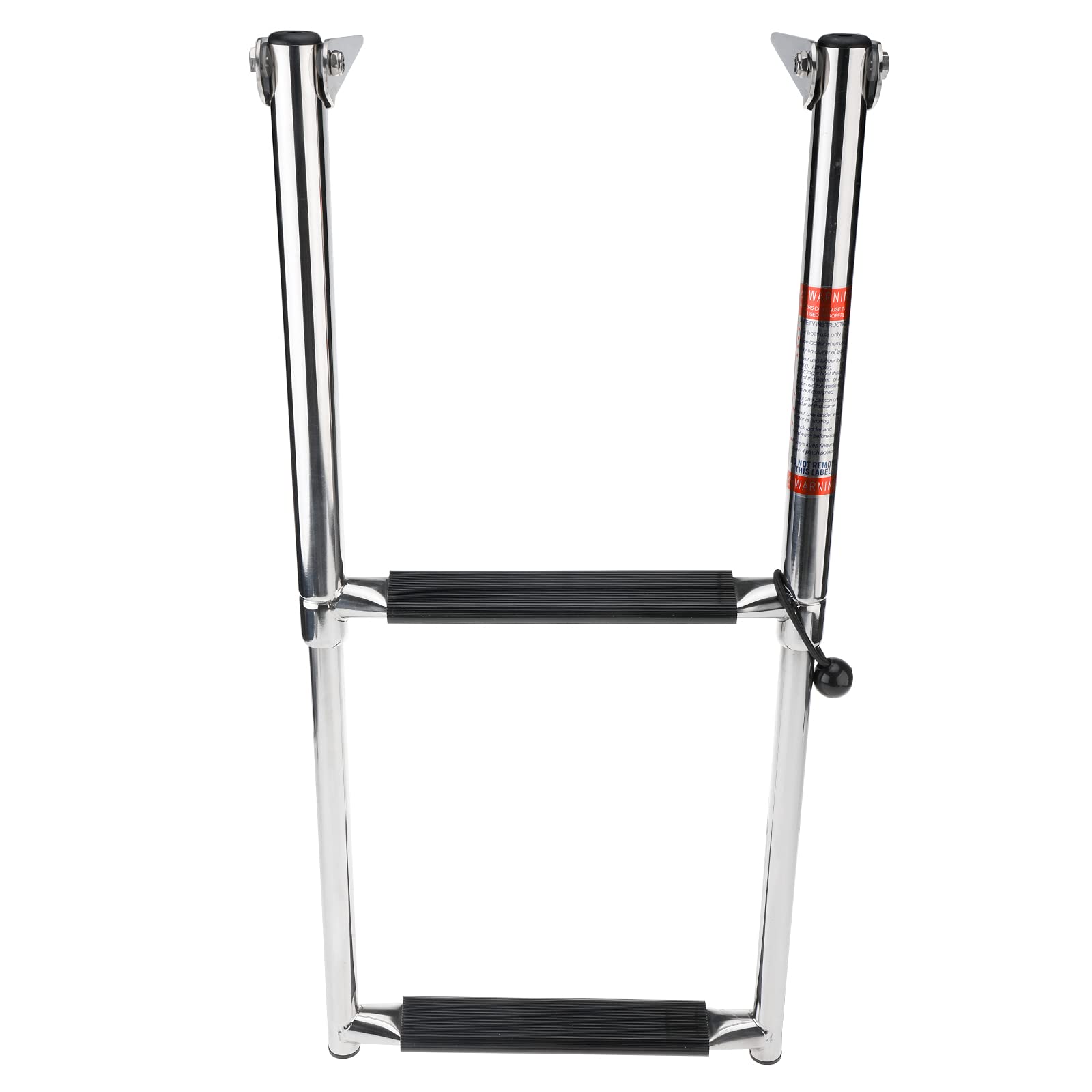 Amarine Made 2-Step Folding Boat Ladder | Stainless Steel Telescoping Dock Ladder for Pontoon Boats, Marine, Swimming Pools & Lakes | Perfect for Easy Water Access & Swimming Activities