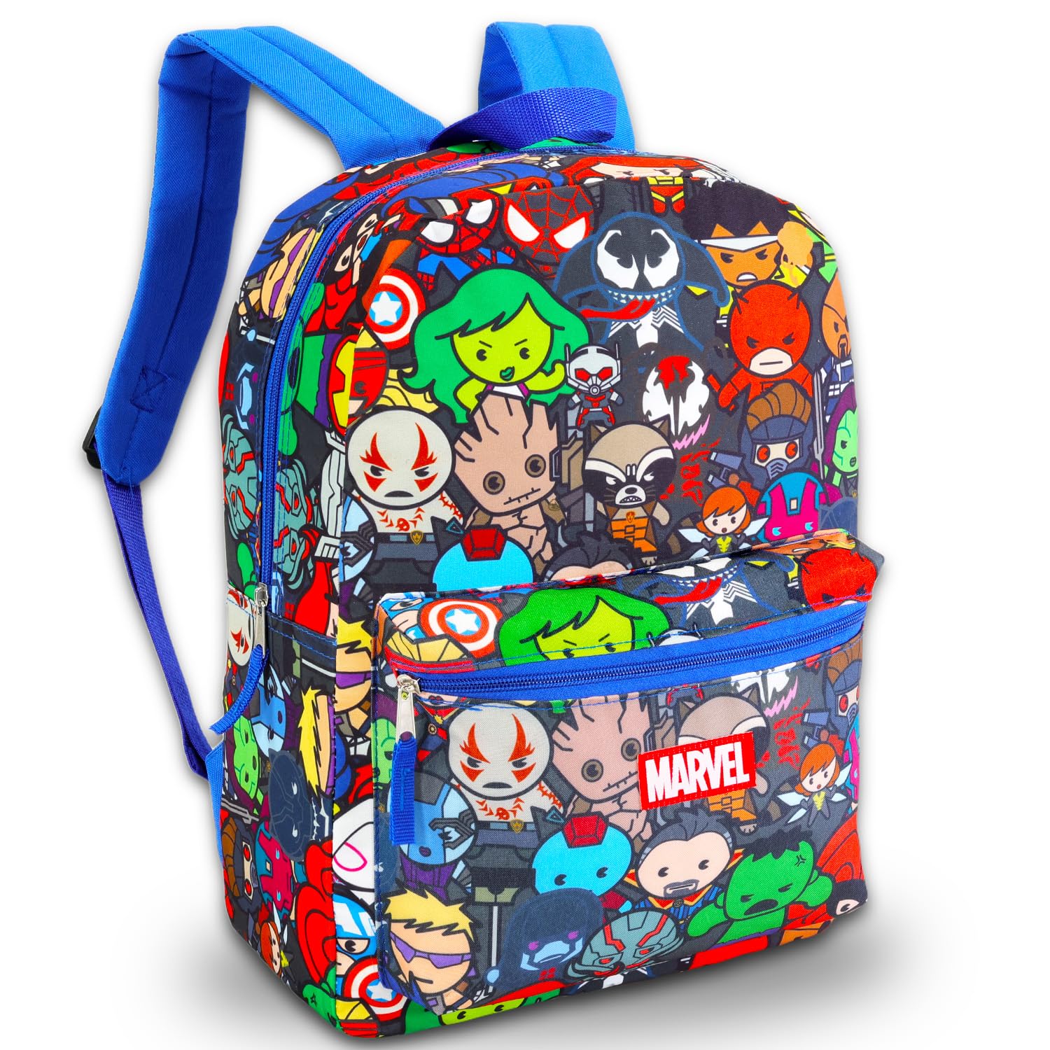 Marvel Avengers Backpack Set for Boys 8-12 - School Backpack with Lunch Box, Water Bottle & Stickers | Superhero Themed Kids School Supplies for Daily Use & Outdoor Adventures