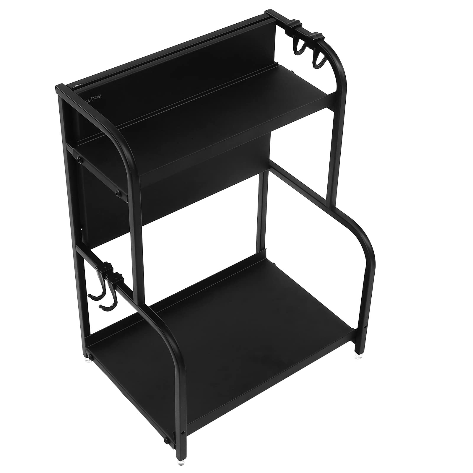 Jeanoko Countertop Spice Rack Organizer - Non-Slip Detachable Kitchen Spice Storage Shelf (Black, 30cm) - Perfect for Organizing Spices, Seasonings & Cooking Essentials in Small Spaces