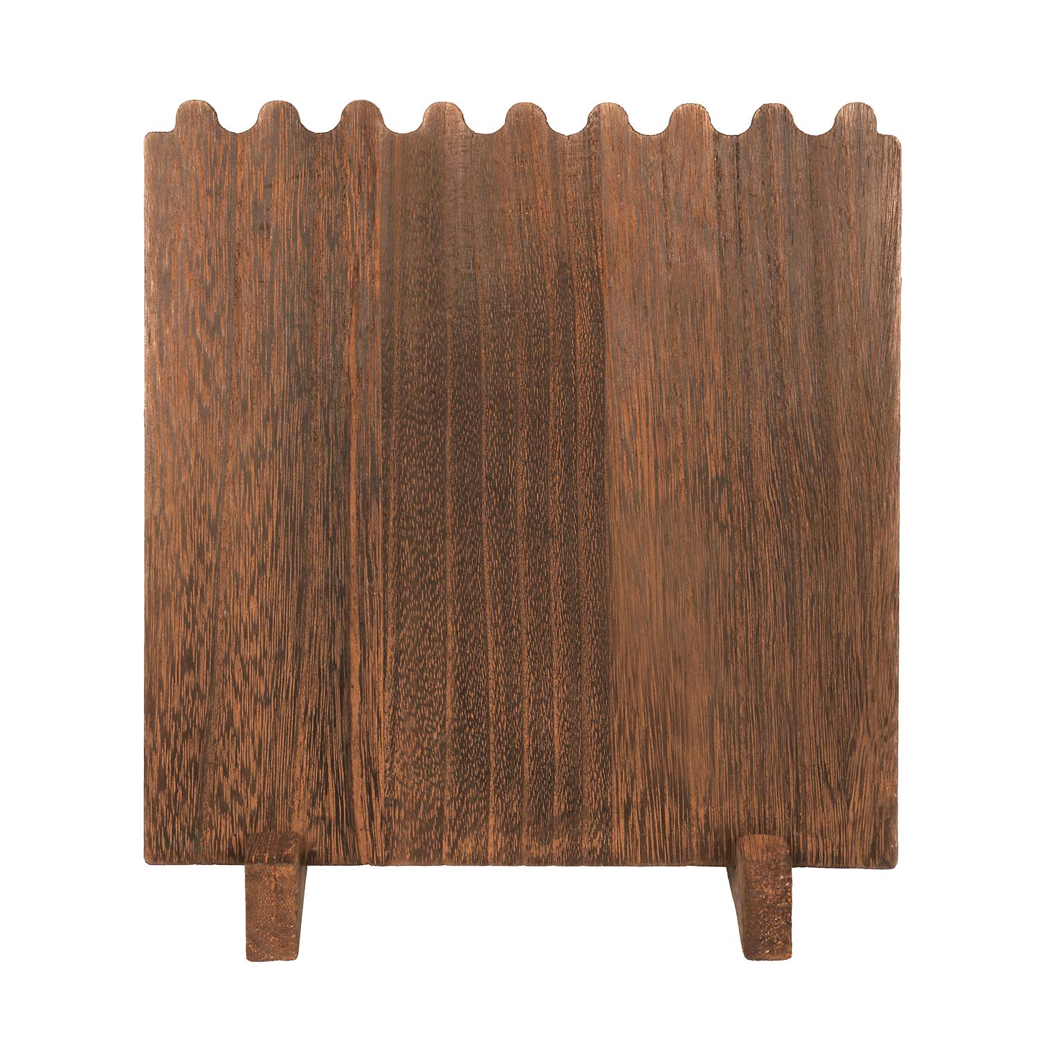 MOOCA 8-Slot Wooden Necklace Stand - Portable Jewelry Display Organizer for Necklaces, Bracelets & Rings - Compact Jewelry Storage Holder for Travel, Home, or Boutique - Brown Wood Plank Design