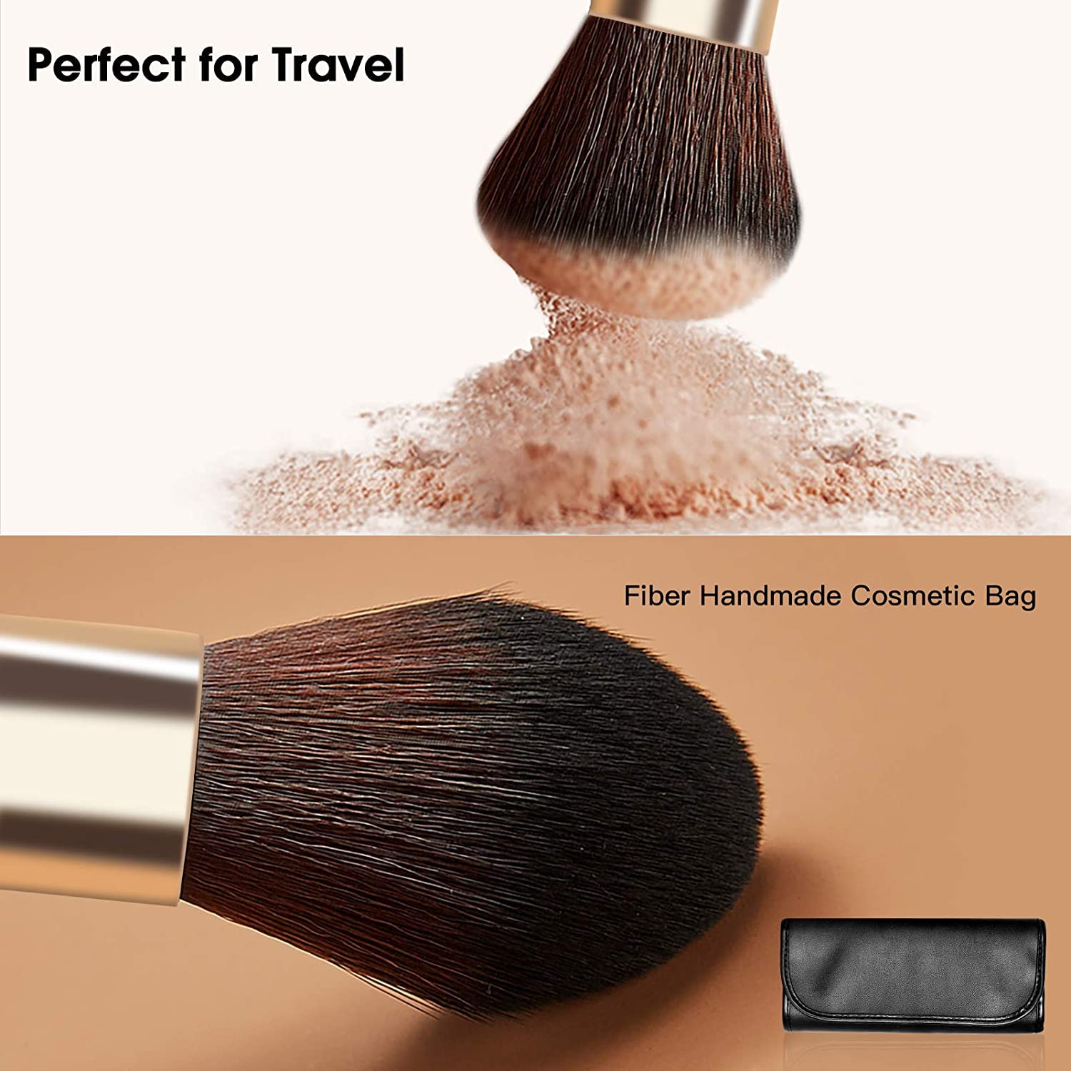 15Pcs Professional Makeup Brush Set - Foundation, Blending & Eyeshadow for Flawless Beauty