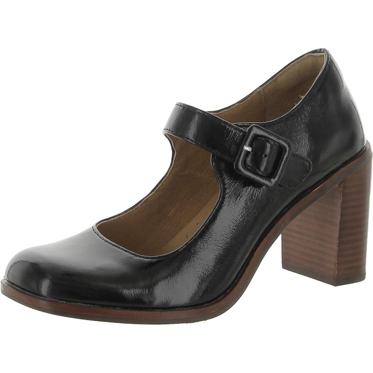 Sofft Women's Shauna Patent Leather Mary Jane Shoes with Padded Insole - Comfortable Work Flats for Office & Professional Women