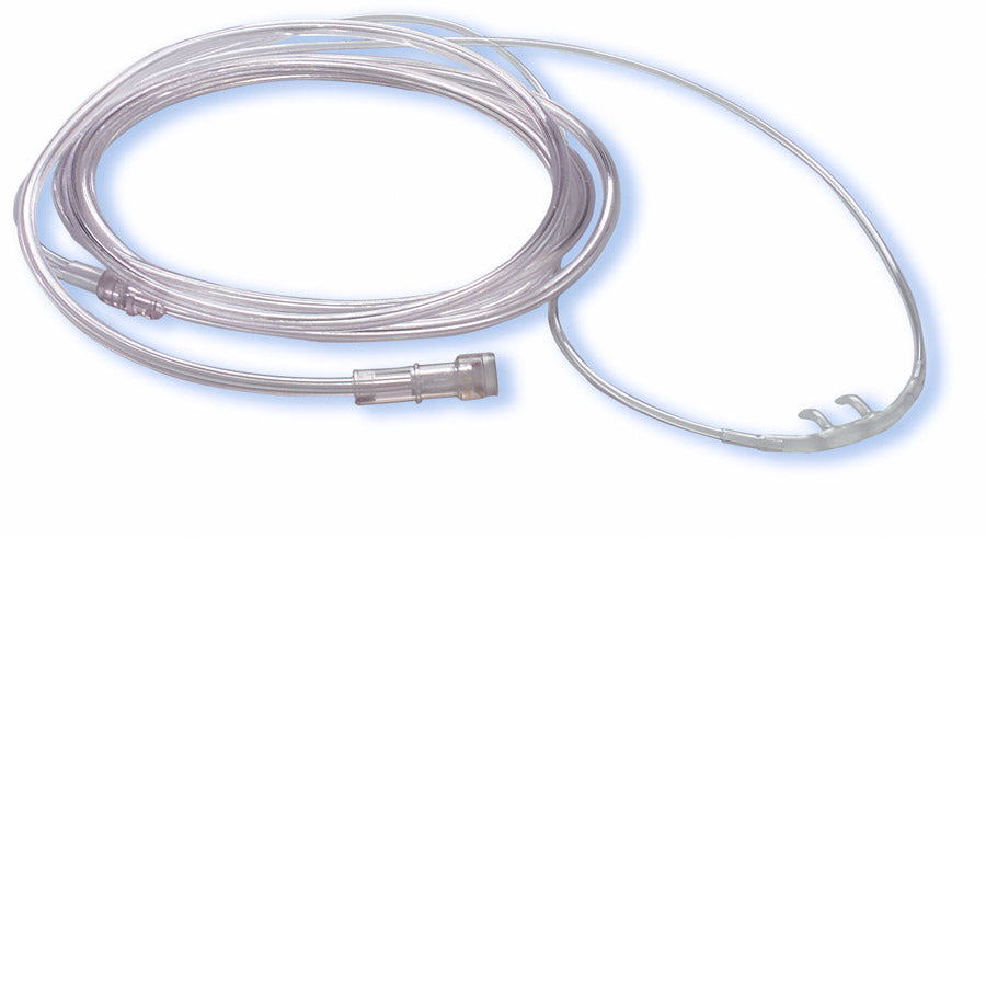Soft Touch Curved Tip Adult Cannula - Comfortable & Flexible Nasal Oxygen Tubing for Home Care, Hospital Use & Sleep Therapy