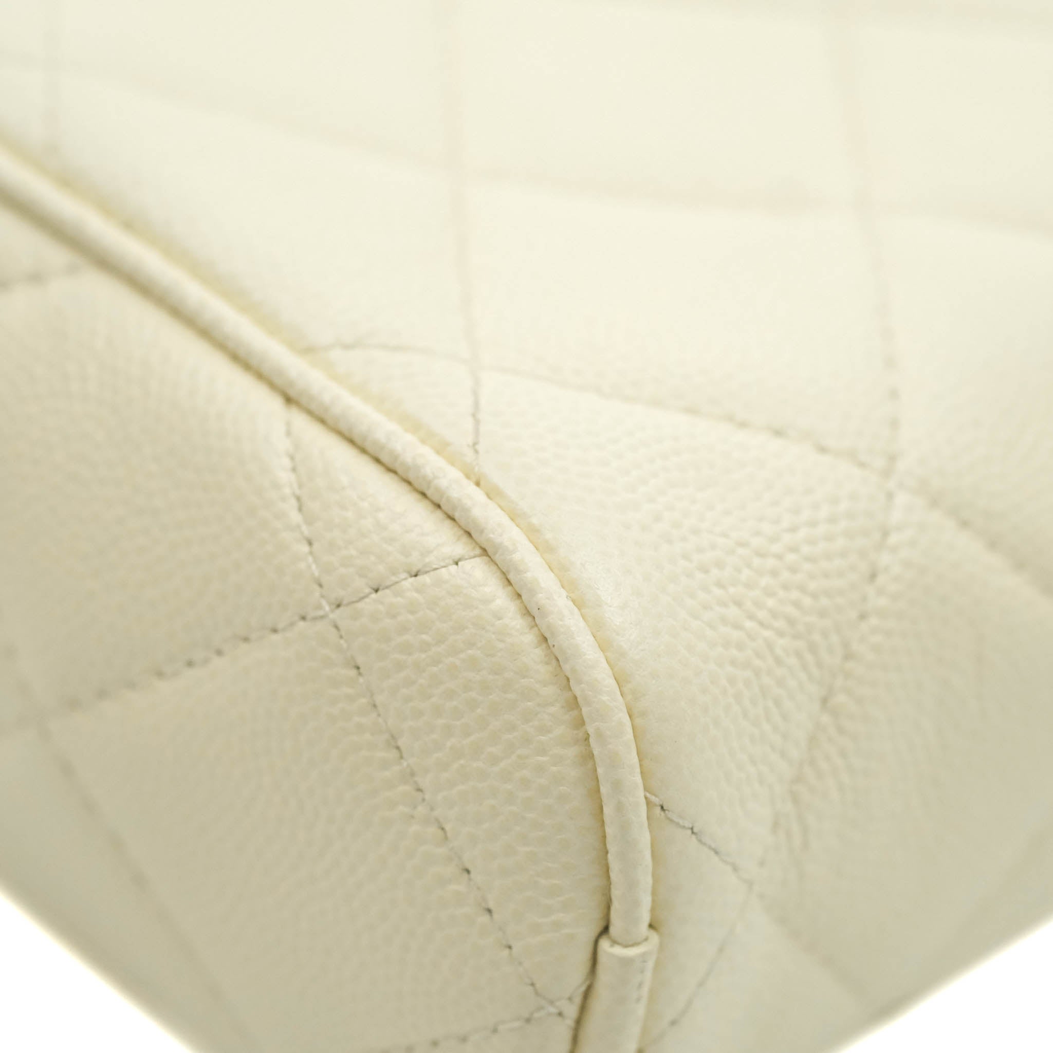 Chanel Camera Bag with Detachable Pouch - Ivory Caviar Leather & Gold Hardware | Luxury Crossbody Bag for Women | Perfect for Everyday Use, Date Night & Travel