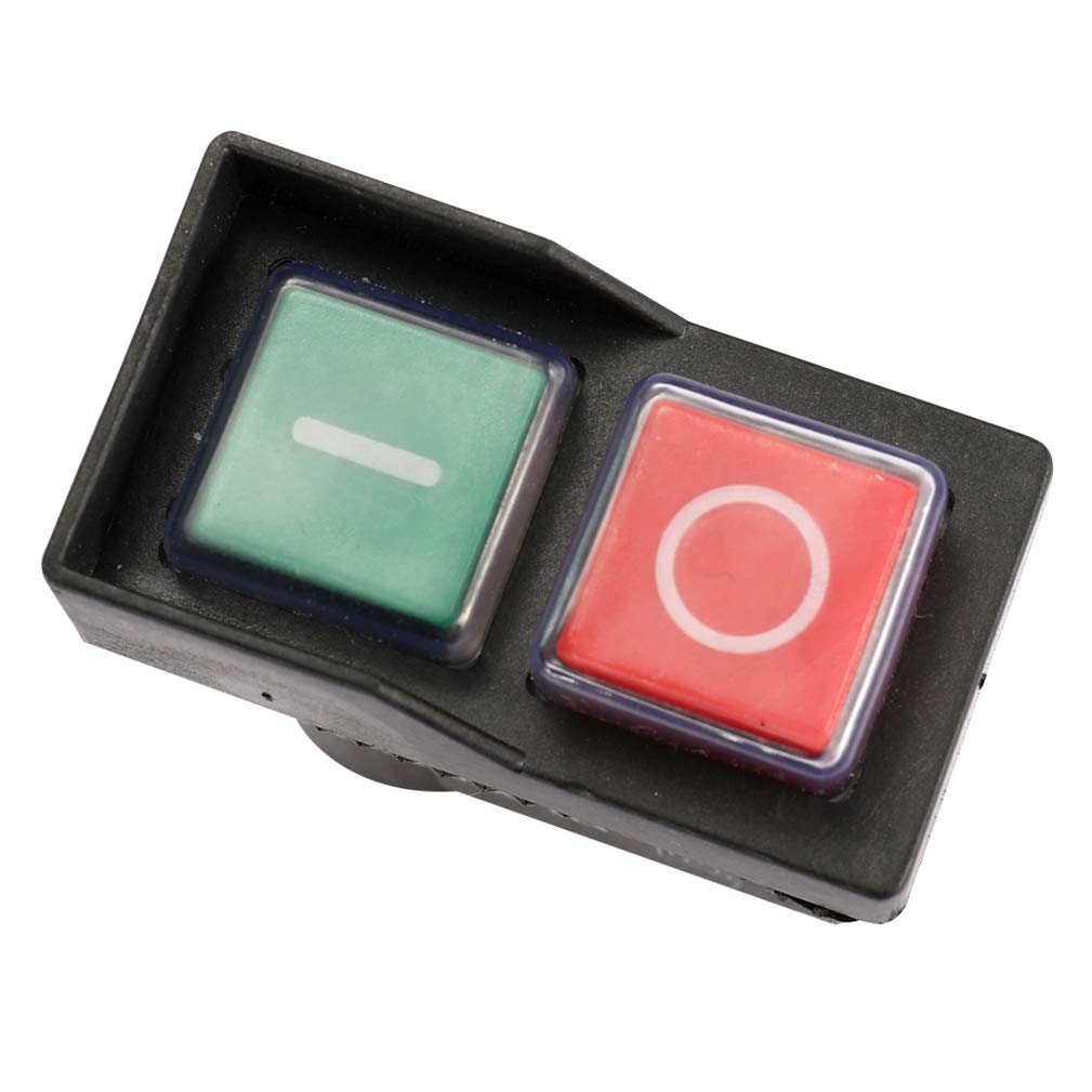 CK21 250V 16A 4Pin/5Pin Waterproof Electromagnetic Safety Pushbutton Switch - Black (5 Pins) for Metal Cutter, Grinder Machine & Shutter | Industrial Equipment, Power Tools & Safety Control Applications