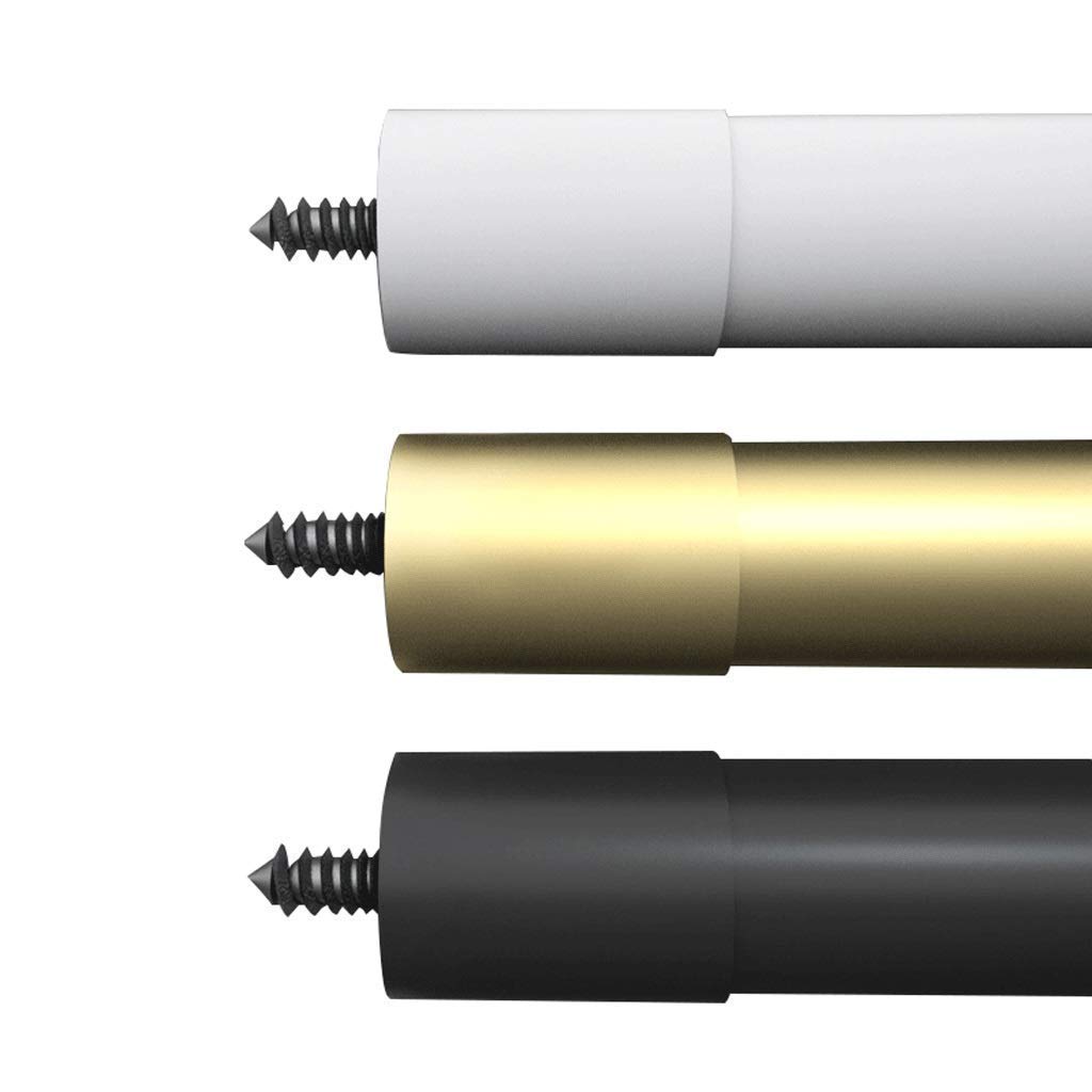 Heavy Duty Adjustable 5mm Aviation Aluminum Shower Curtain Rod with Stainless Steel Spring Tension - Modern Punch Mount Design for Bathroom, Hotel, and Home Decor - Perfect for Easy Installation and Space Saving