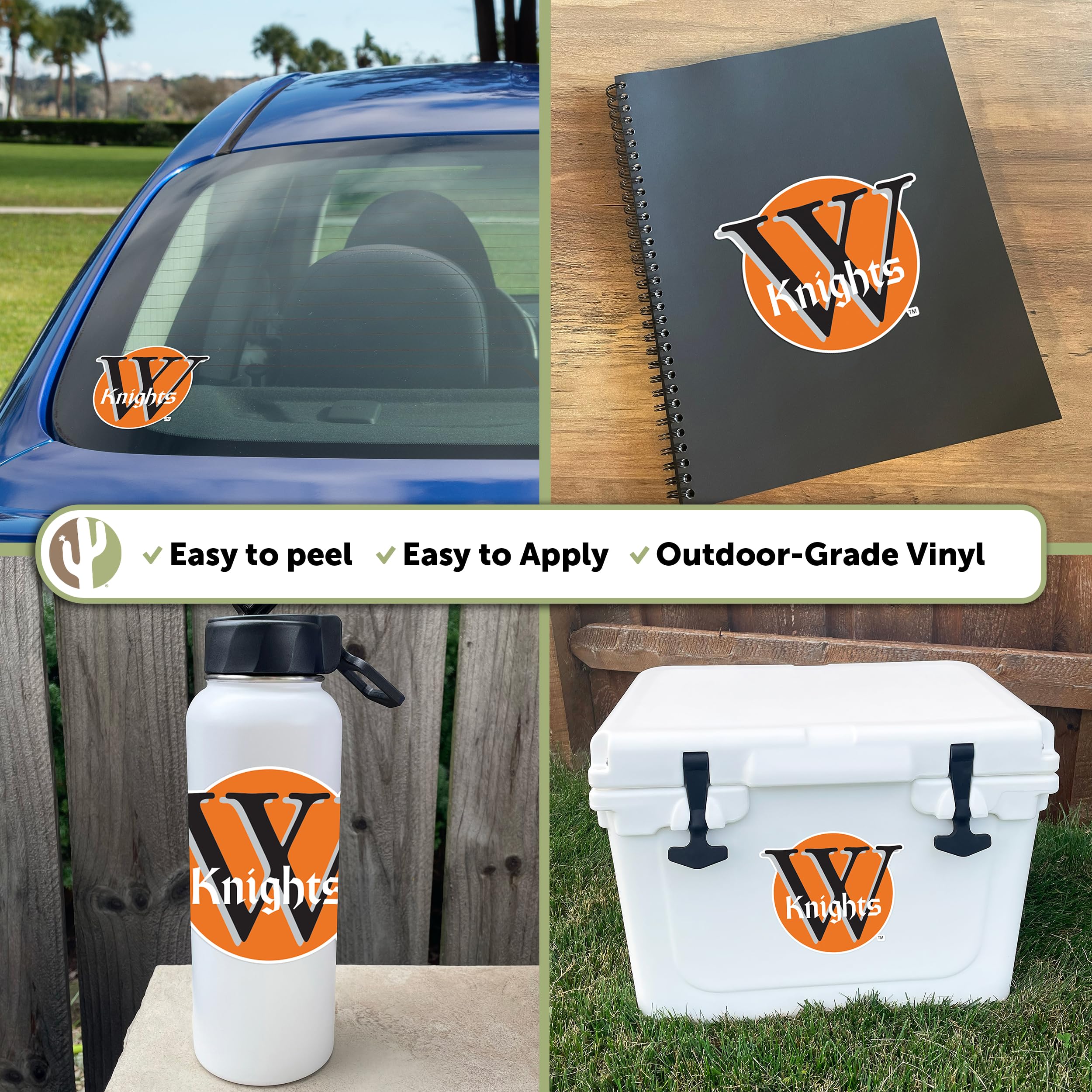 Desert Cactus Wartburg College Sticker - Vinyl Decal for Laptop, Water Bottle, Car & Scrapbook - Knights Themed Waterproof Decoration - Perfect for College Dorms, School Supplies & Fan Gifts (IND 00002A)