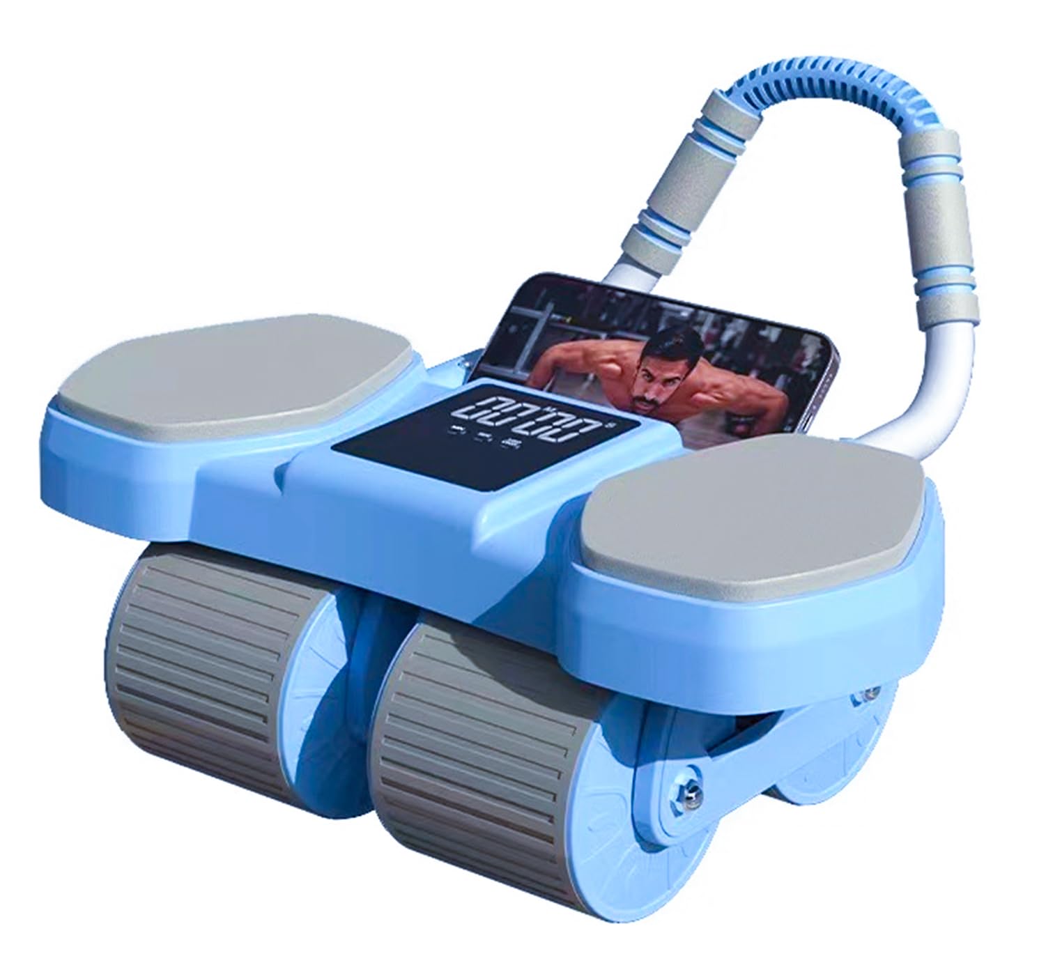 Upgraded 4-Wheel Ab Roller for Core Strength & Abdominal Workouts - Home Gym Fitness Equipment for Men & Women - Blue | Perfect for Home Workouts, Office Exercise & Full-Body Training