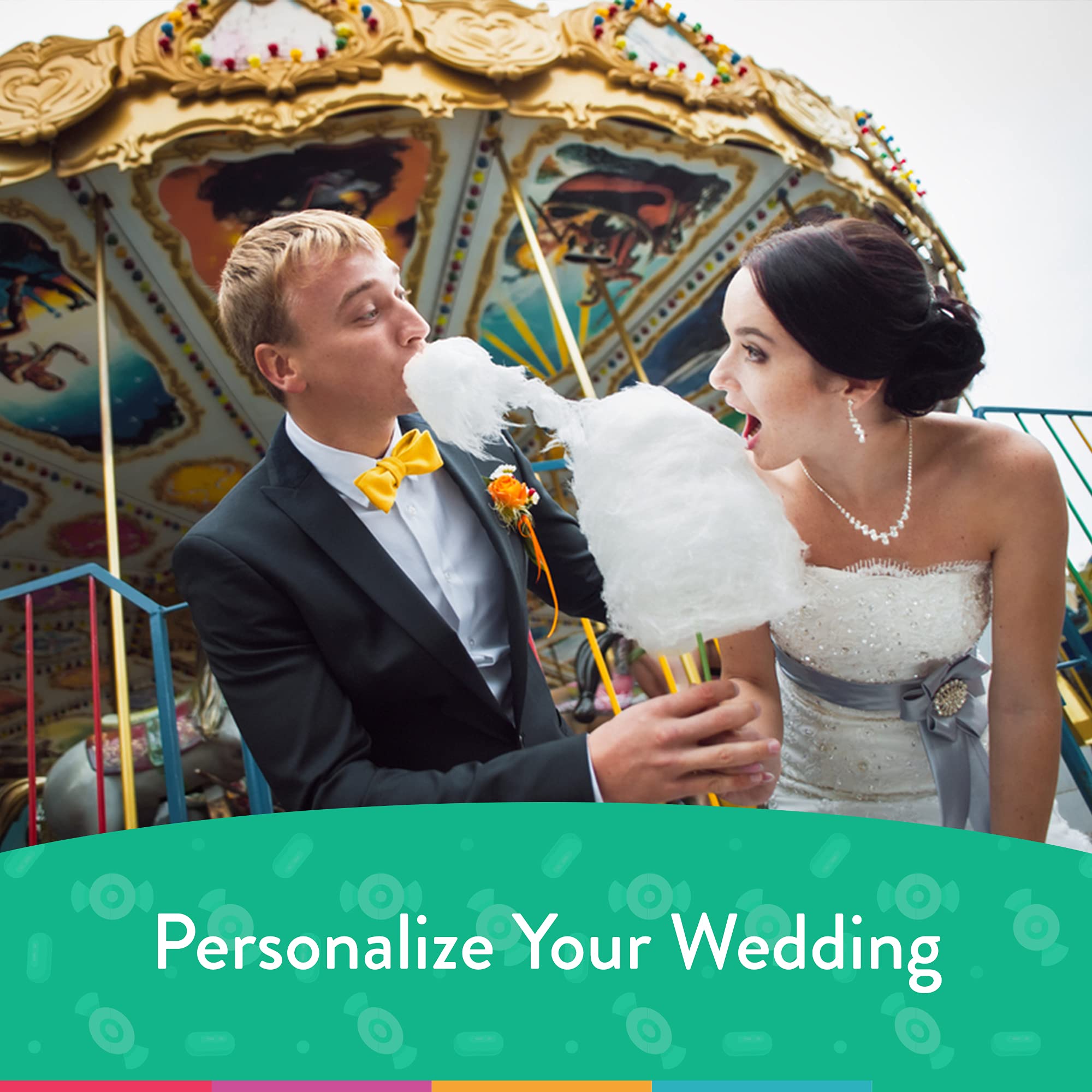 24ct Custom Photo Candy Bars - Personalized Wedding Favors with Mint Flavor for Bridal Showers, Receptions & Party Favors