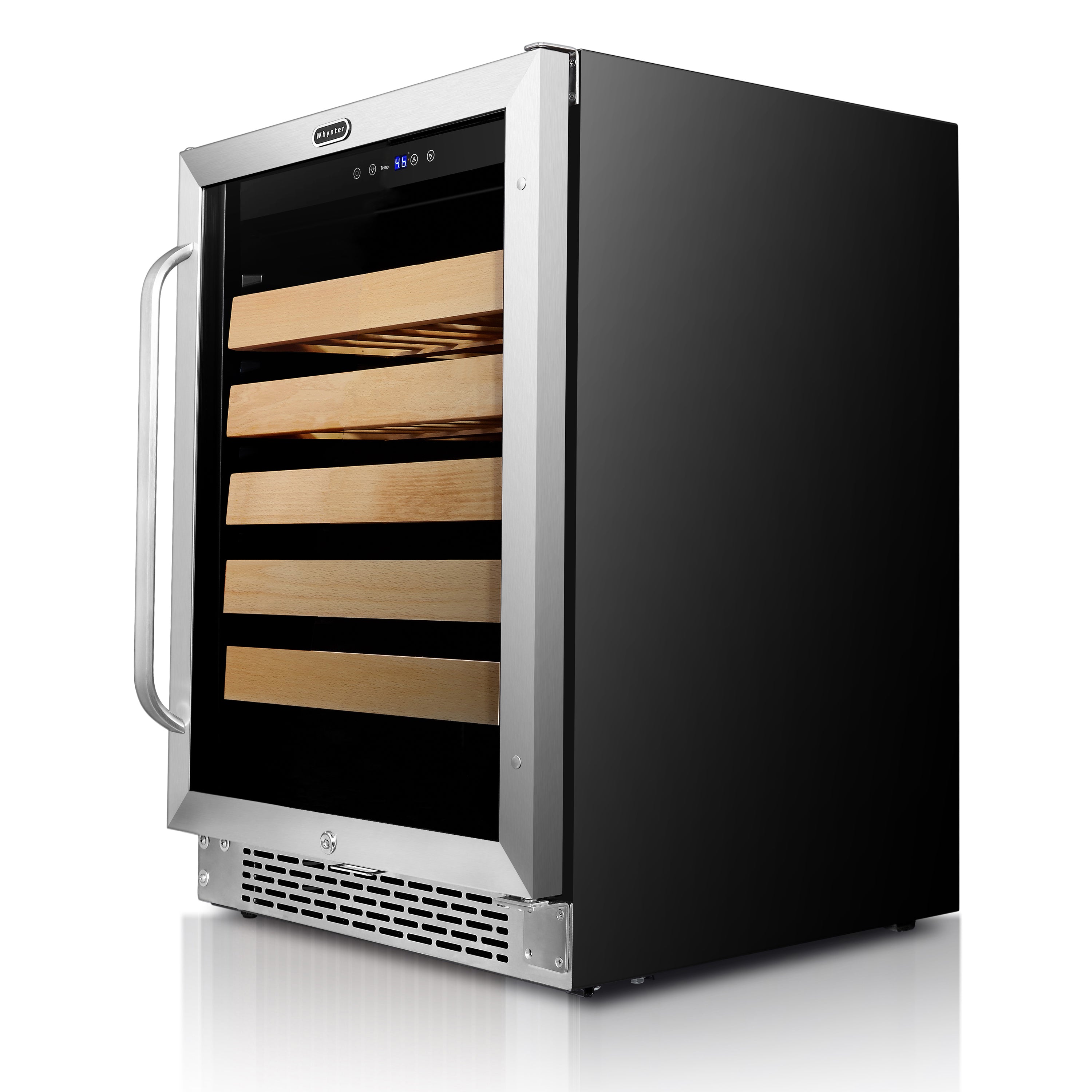 Whynter 24-Inch Built-In Stainless Steel 54-Bottle Wine Cooler Refrigerator - Perfect for Home Bars, Restaurants, and Wine Cellars