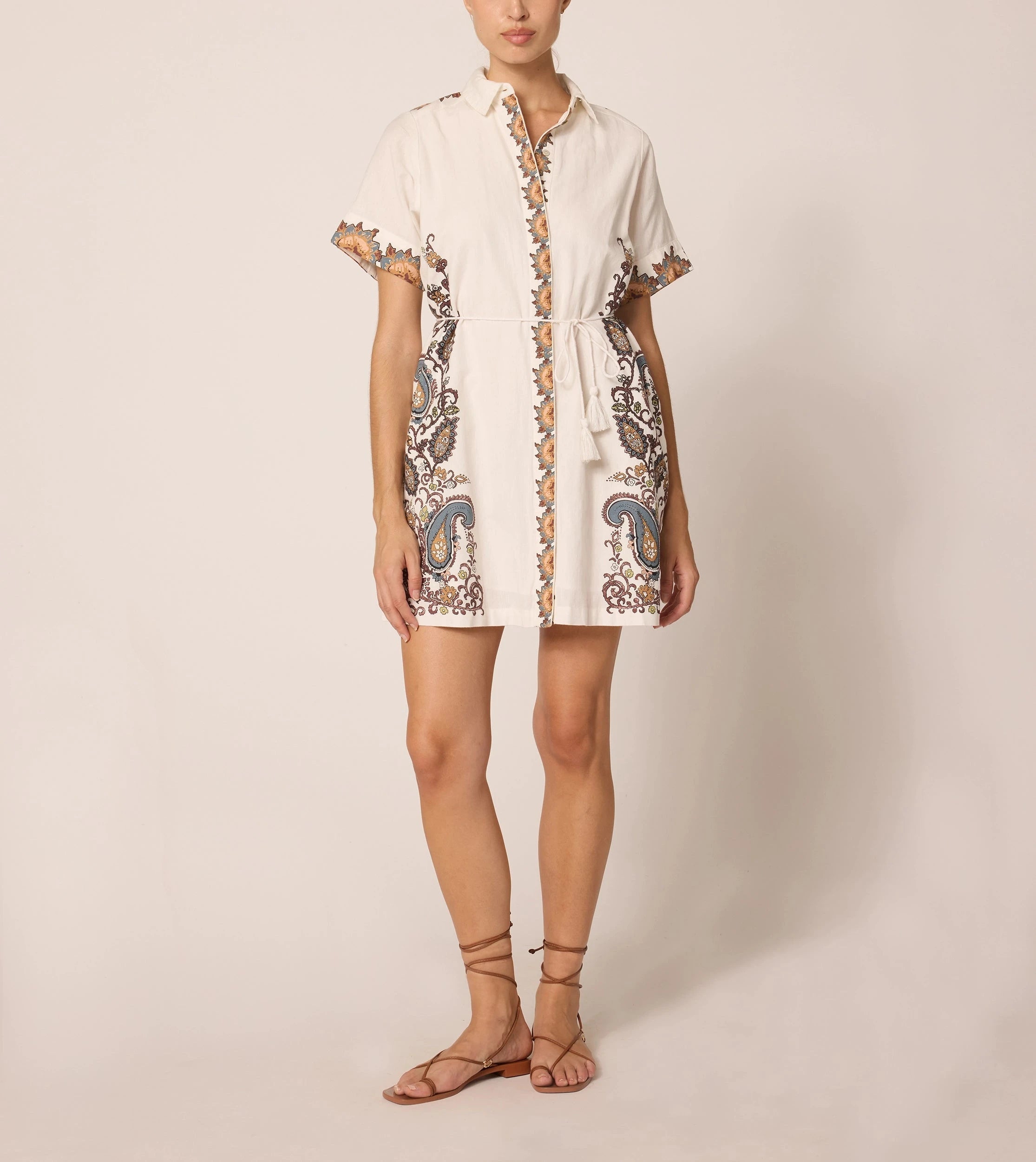 Anahita Mini Dress | Veneto Paisley Print Floral Summer Dress for Women - Perfect for Beach Vacations, Date Nights & Casual Outings