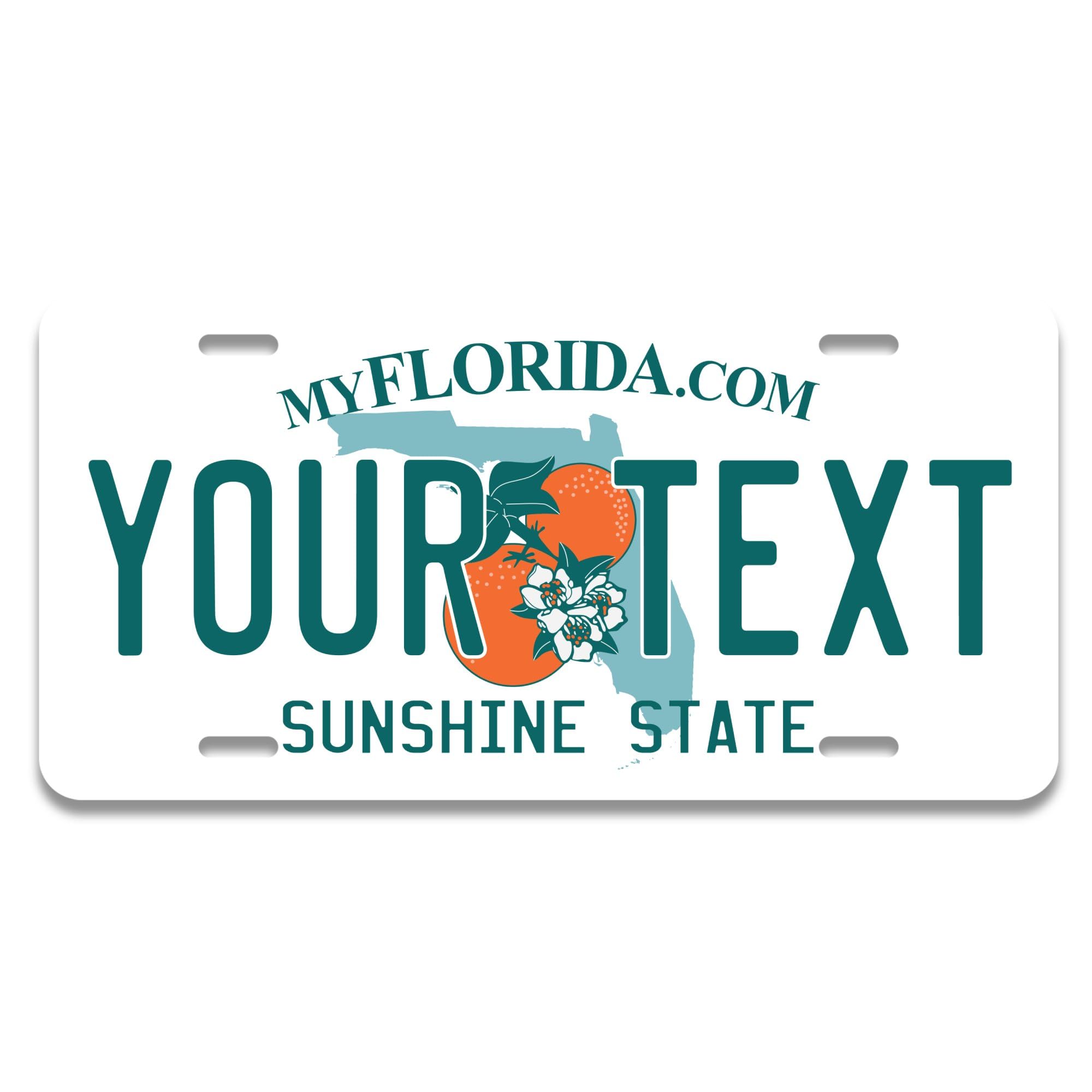 Custom Florida License Plate - Personalized 6x12 Inch Car Tag - Choose from 50 States - Made in USA - Perfect for Cars, Trucks & Motorcycles - Unique Gift Idea for Florida Lovers