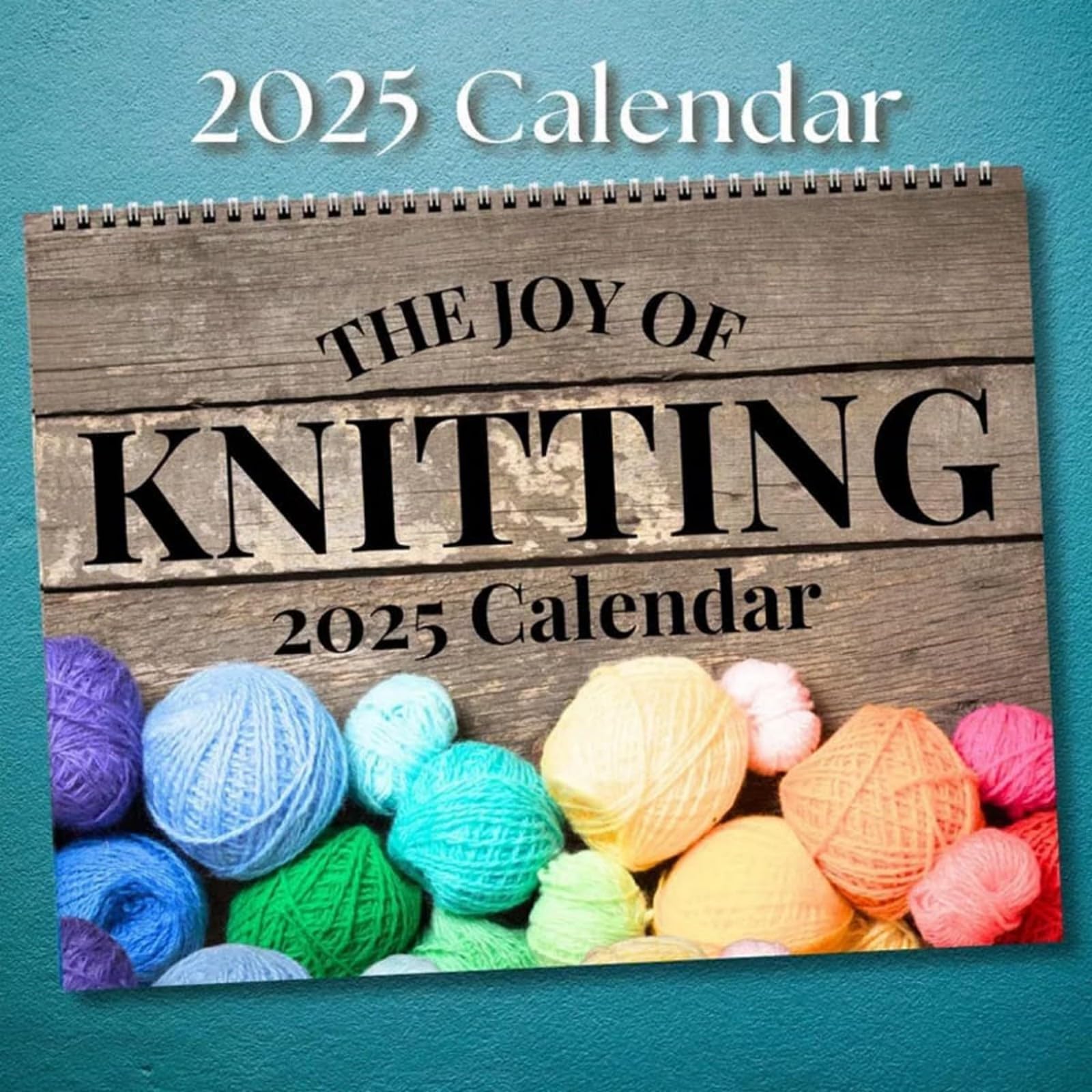 2025 Knitting Calendar - 12 Inspirational Knitting Images & Quotes, 8.5x11 Inch Yarn Monthly Hanging Planner for Craft Enthusiasts, Perfect Wall Decor for Home, Office or Knitting Studio | Creative Gift for Women Who Love Knitting
