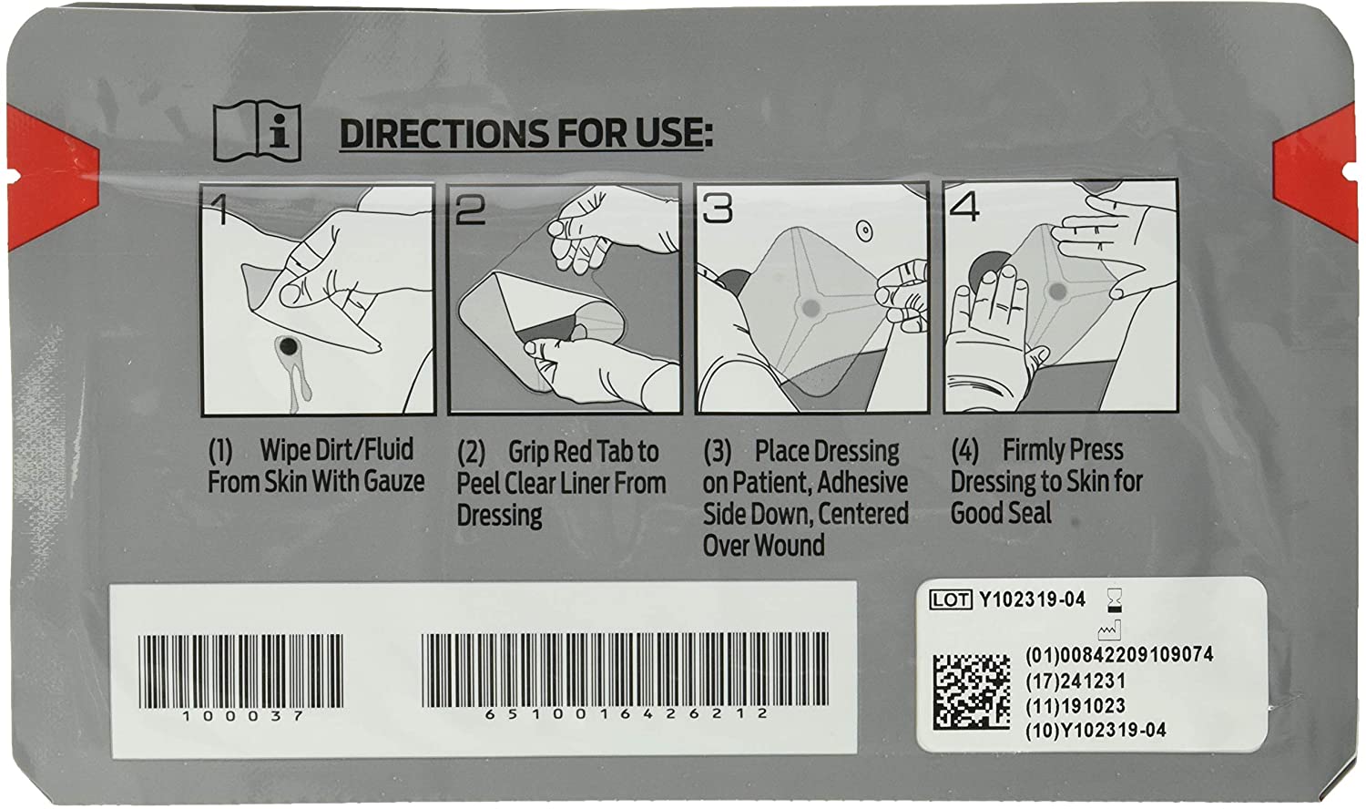 HyFin Vent Chest Seal Twin Pack - Emergency Trauma Dressing for Gunshot & Puncture Wounds - First Aid Kit Essential for Outdoor, Tactical & Survival Scenarios