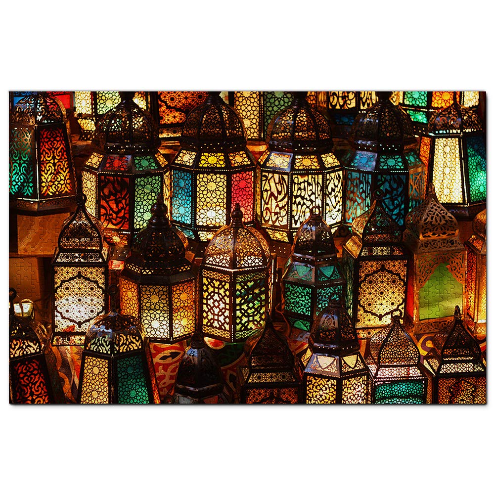 1000-Piece Egypt Cairo Lamps Jigsaw Puzzle - Wooden Travel Souvenir & Home Decor for Puzzle Lovers & World Travel Enthusiasts
