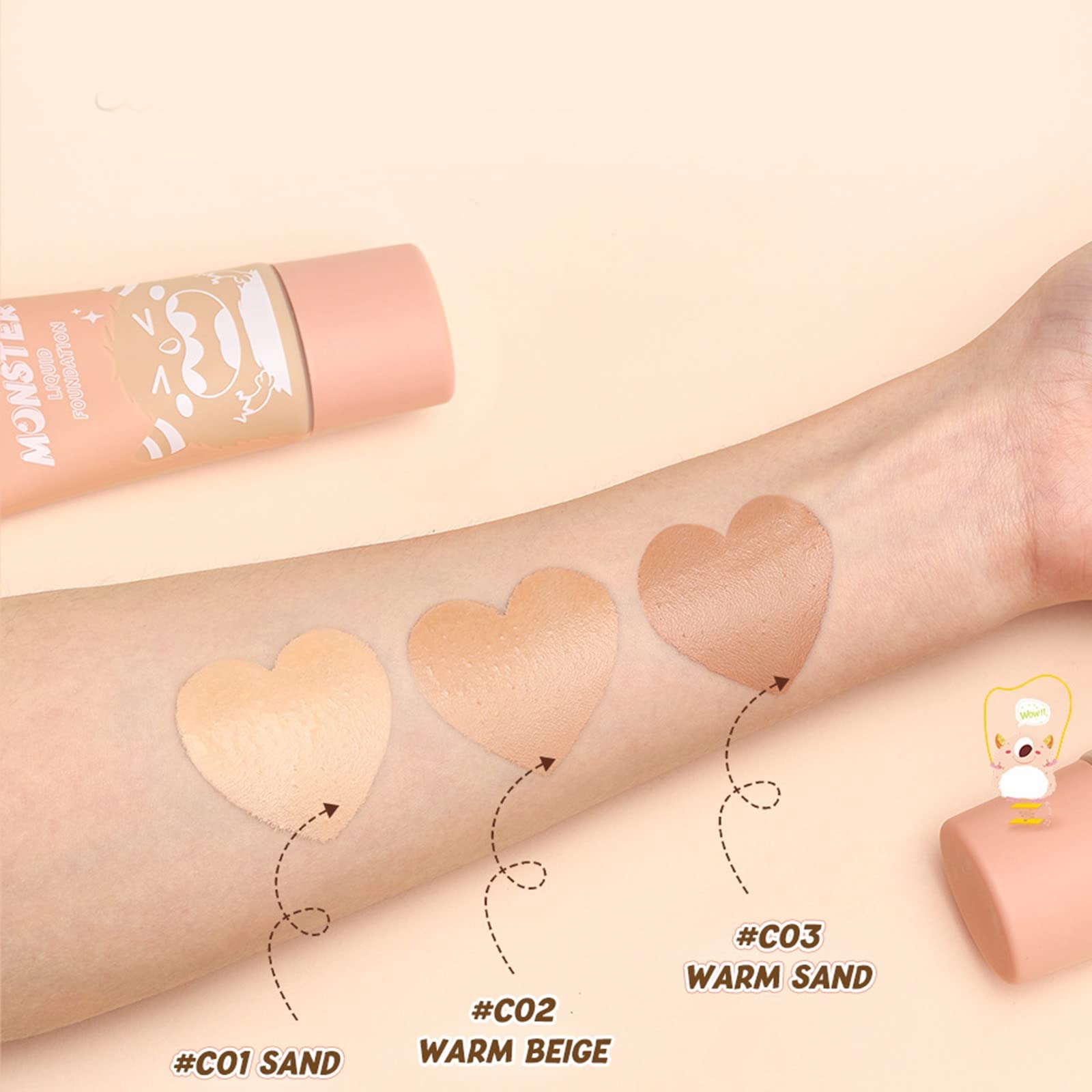 Mad Concealer Creamy Soft Animal Foundation Liquid - Long-Lasting Makeup, Nourishing & Brightening for Dark Circles & Skin Tone | Perfect for Daily Wear, Parties & Photo Shoots