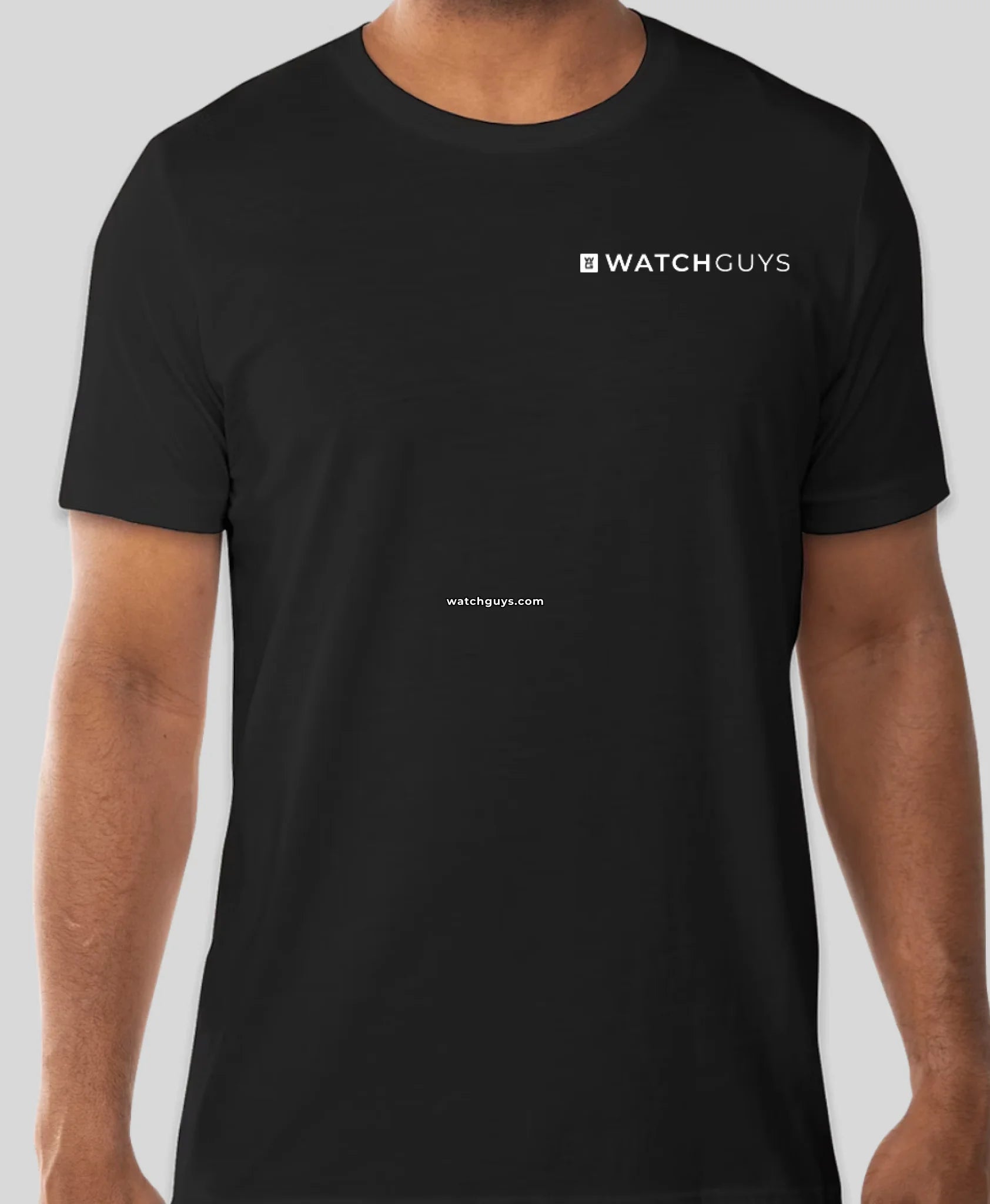 WatchGuys Men's Black T-Shirt - Comfortable Casual Wear for Everyday Outfits & Street Style