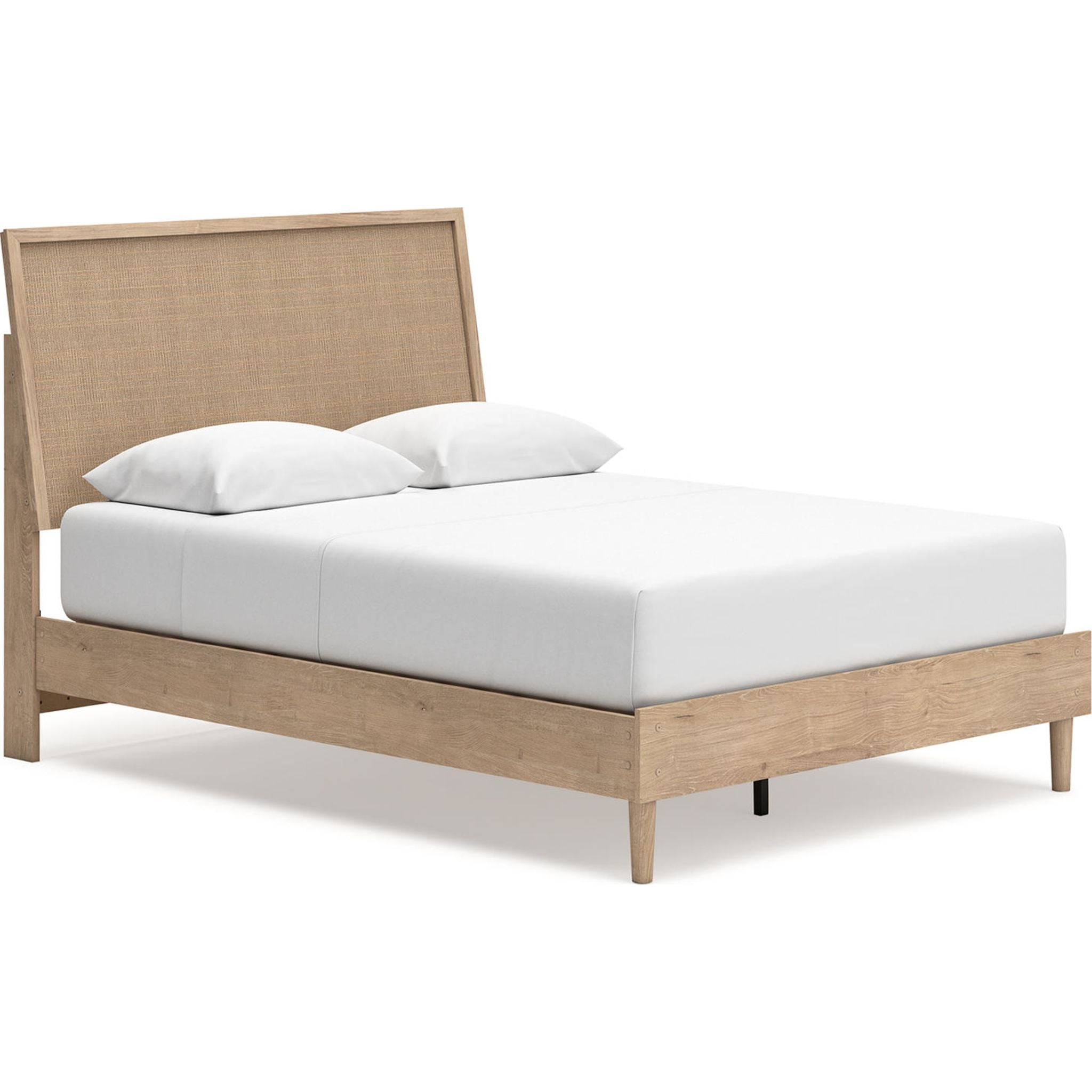 Cielden Modern Platform Bed Frame with Two-Tone Finish - Queen Size Wooden Bed for Bedroom, Living Room, or Guest Room