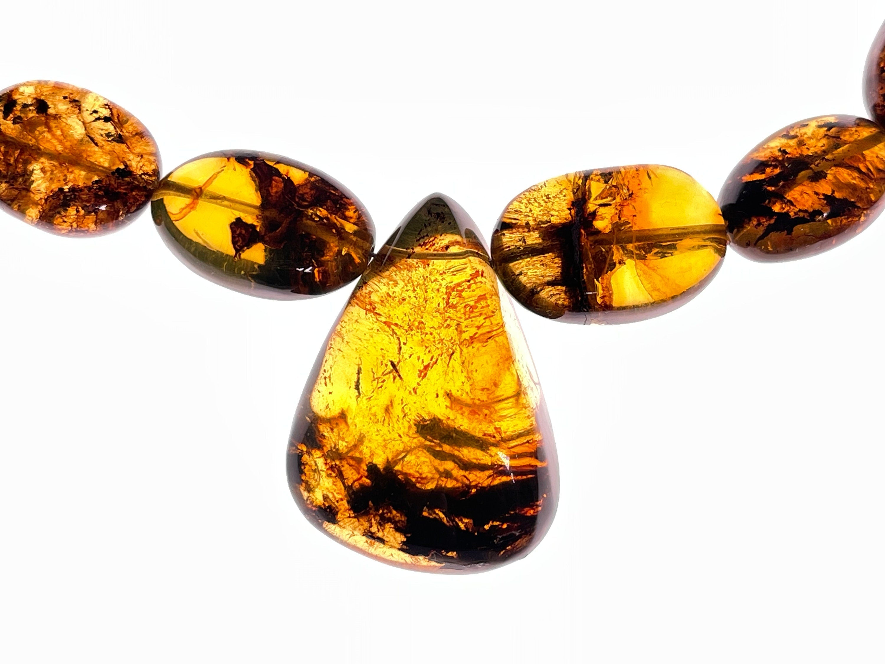Authentic Mexican Amber Crystal Beaded Necklace - Handmade Healing Jewelry with Natural Stones for Women | Perfect for Meditation, Energy Balancing & Boho Fashion