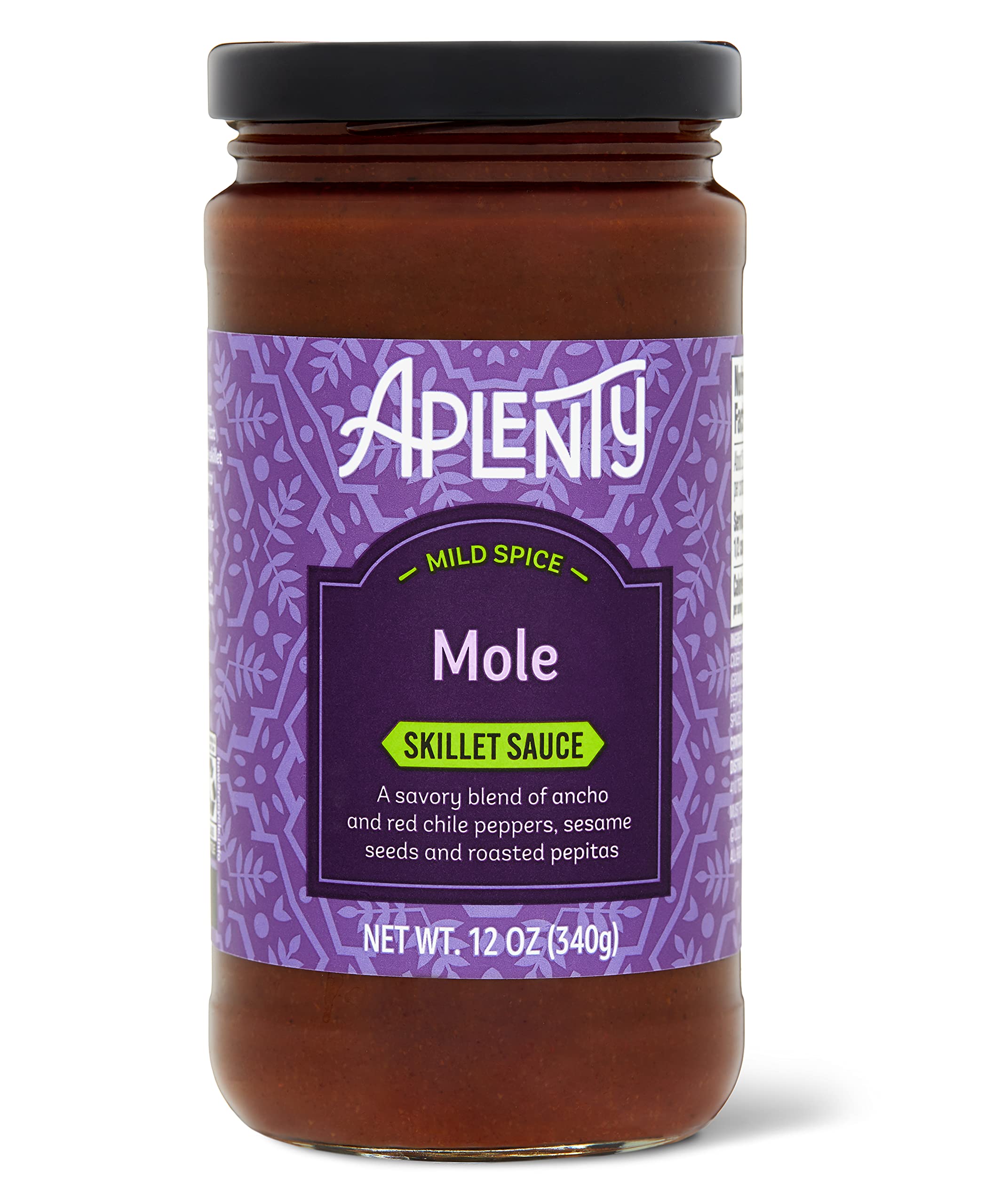 **Aplenty Mole Skillet Sauce - Authentic Mexican Mole Sauce, 12 Oz - Perfect for Tacos, Enchiladas & Chicken Dishes**