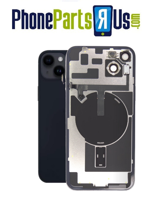 Original iPhone 14 Back Glass Replacement with Pre-Installed Steel Plate & MagSafe Magnet - Perfect for DIY Repairs, Wireless Charging & Enhanced Protection