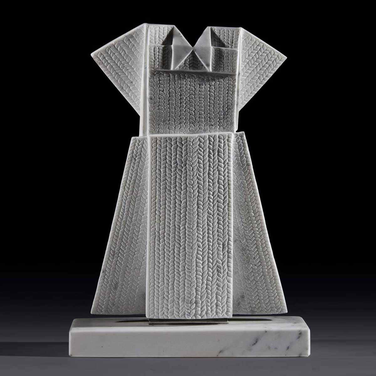 Carrara Marble Dress Sculpture - Elegant Home Decor & Wedding Centerpiece - Perfect for Living Room, Office & Gift