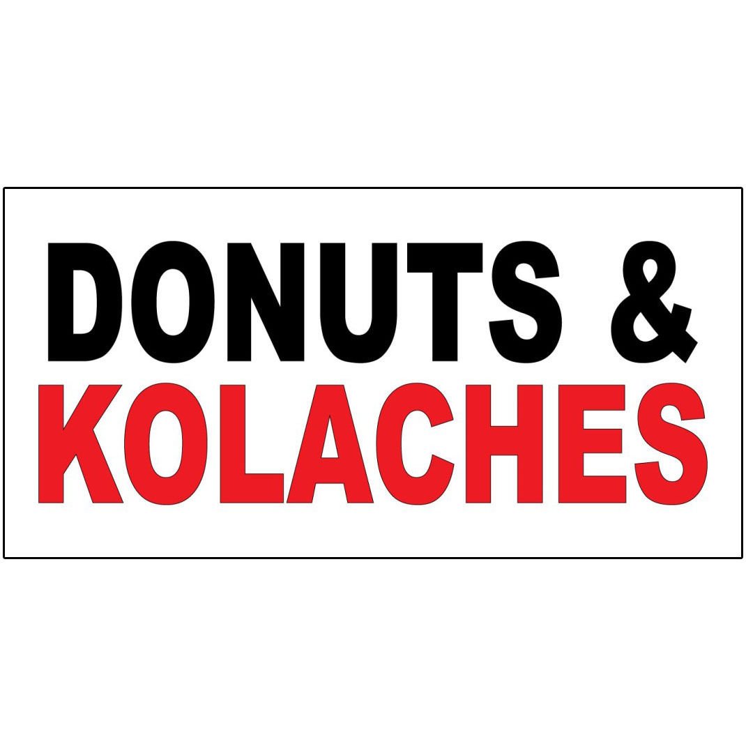 Black & Red Donuts & Kolaches Food Truck Decal Sticker - High Quality Vinyl for Restaurants, Cafes & Food Trucks - Waterproof & Durable for Indoor/Outdoor Use