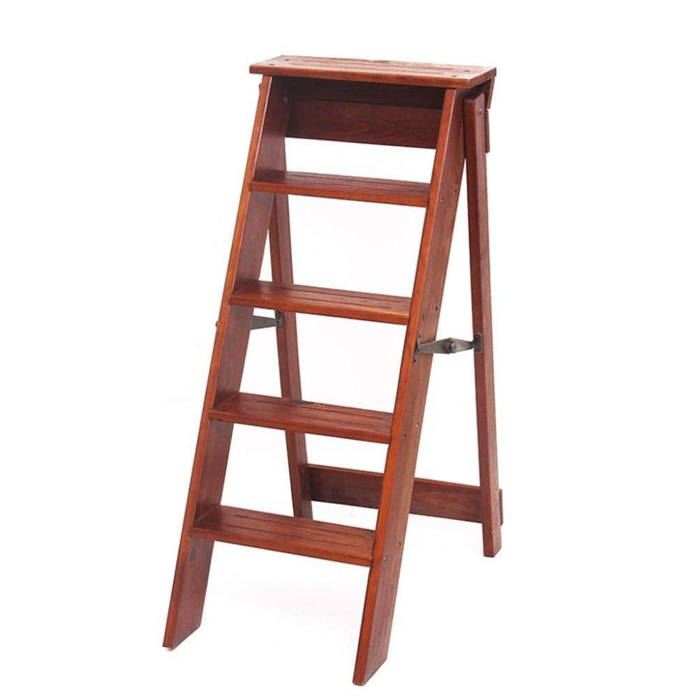 FADUNI 3-Step Foldable Wooden Step Stool for Home, Portable Solid Wood Climbing Stool, Indoor Ladder Stool - Perfect for Kitchen, Bathroom, and Kids' Room
