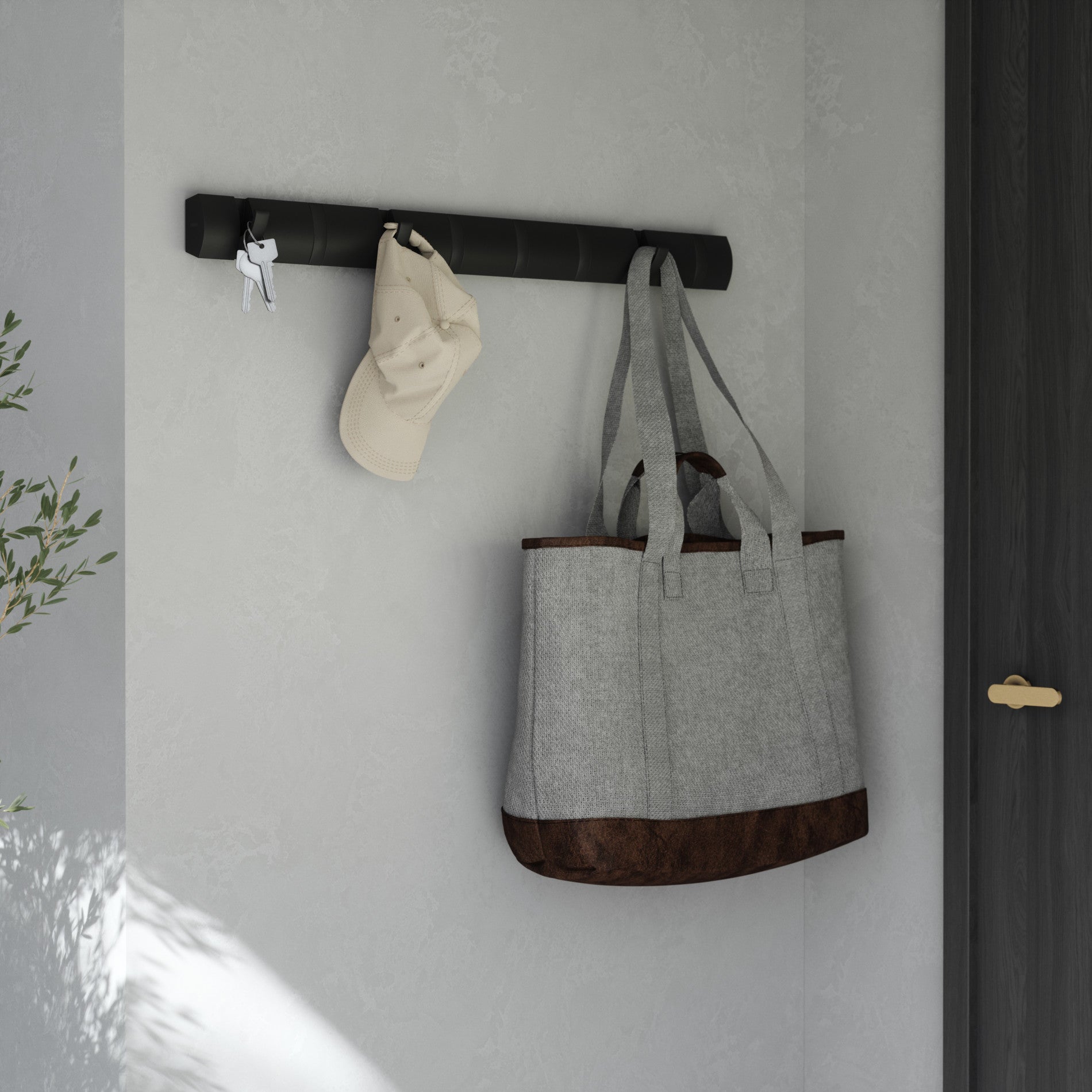Flip 8 Wall Hook - Heavy Duty Wall Mount Hooks for Hanging Coats, Hats & Bags - Space Saving Home Organization Solution for Entryway, Bedroom & Closet