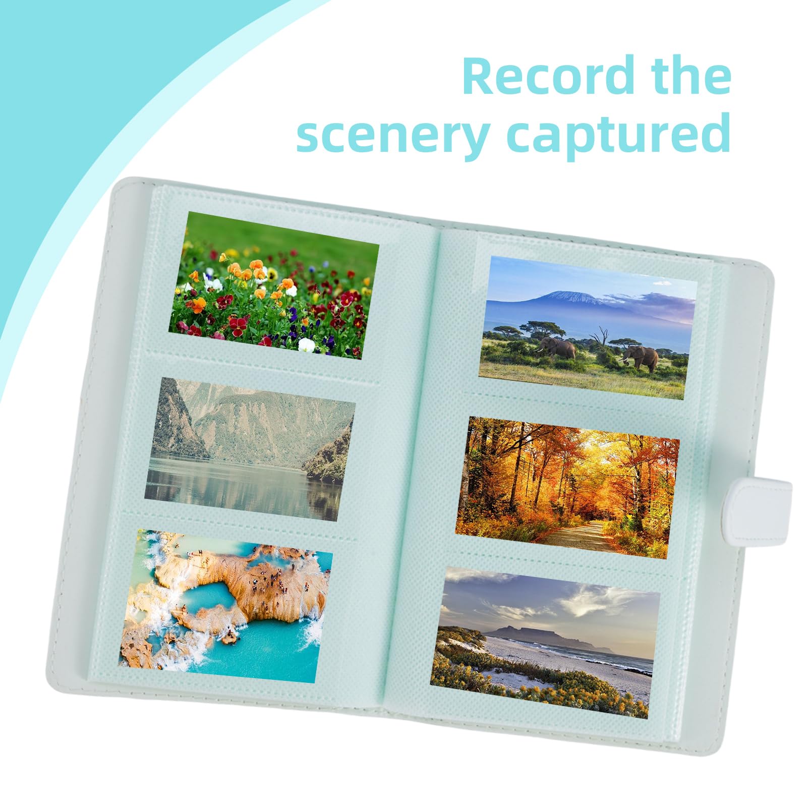 Fujifilm Instax Mini 9/8/11/12/70/90 Camera Accessories Bundle - Mini Photo Album, Film Frames, Wall Hanging Frames & Border Stickers (Green) | Perfect for Scrapbooking, Home Decor & Gift Giving
