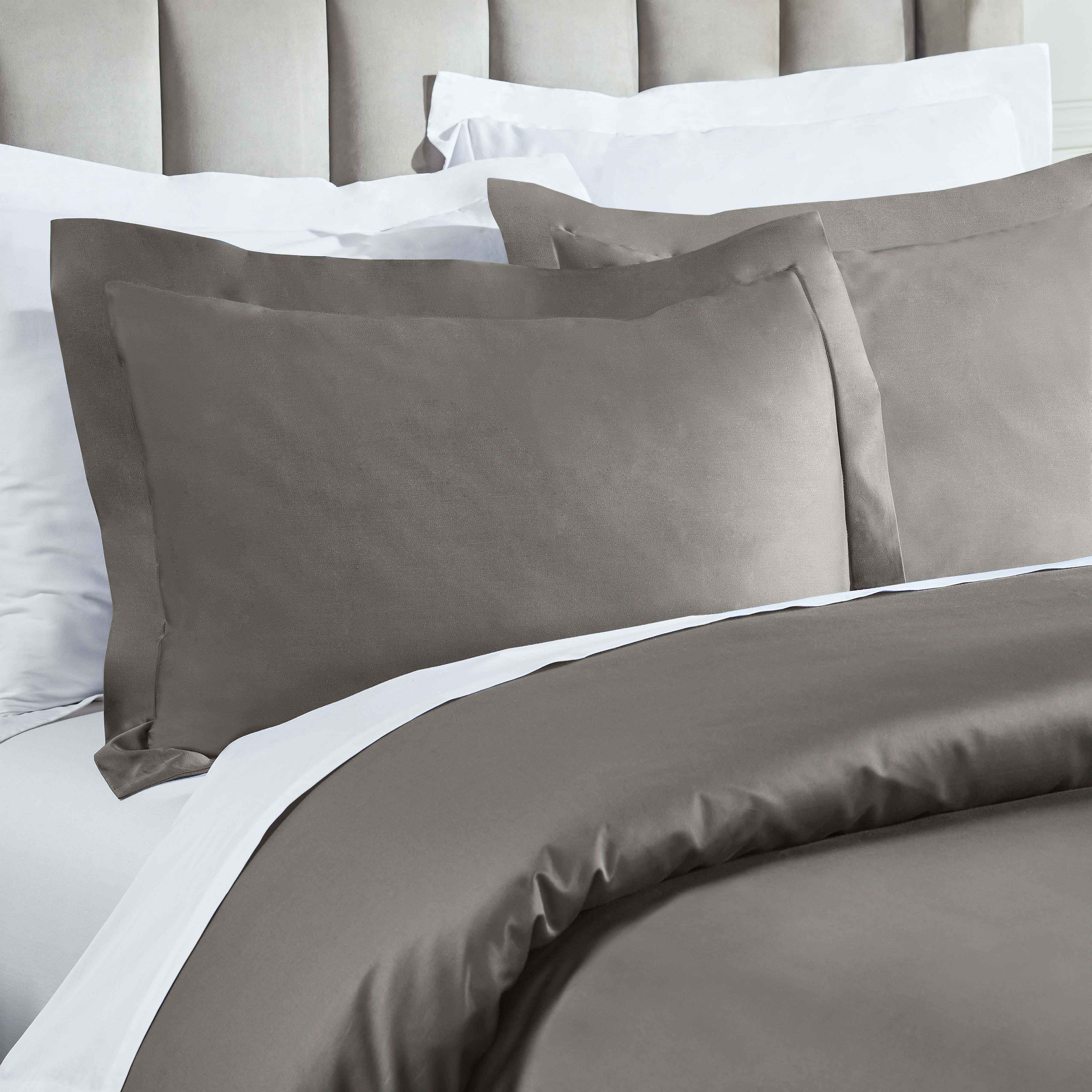Premium 850 Thread Count 100% Cotton Solid Duvet Cover Set - King Size Bedding for Luxury Comfort & Breathable Sleep - Perfect for Master Bedrooms, Guest Rooms & Hotels