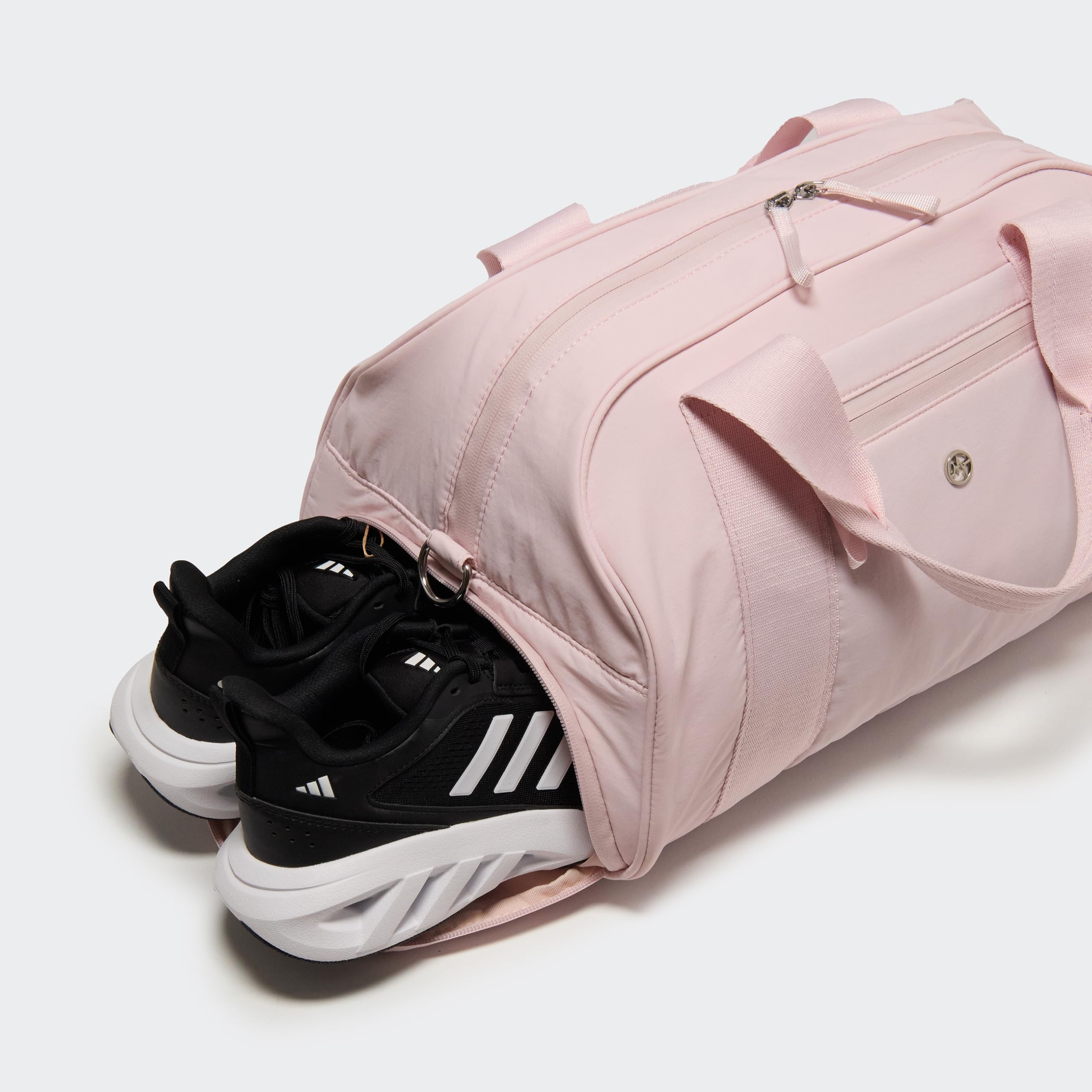 Pander 23L Small Gym Duffel Bag with Shoe Compartment - Water-Resistant Sports Bag for Men & Women - Perfect for Gym, Travel, Workout & Weekend Getaways (Pale Pink)