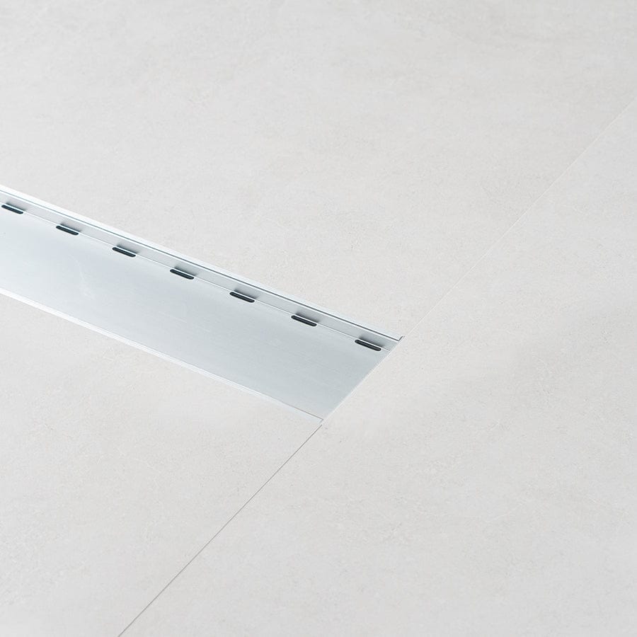 1M Brushed Silver Aluminum Floor Drain - Premium Bathroom & Shower Drain for Modern Homes - Ideal for Bathrooms, Showers, and Wet Rooms