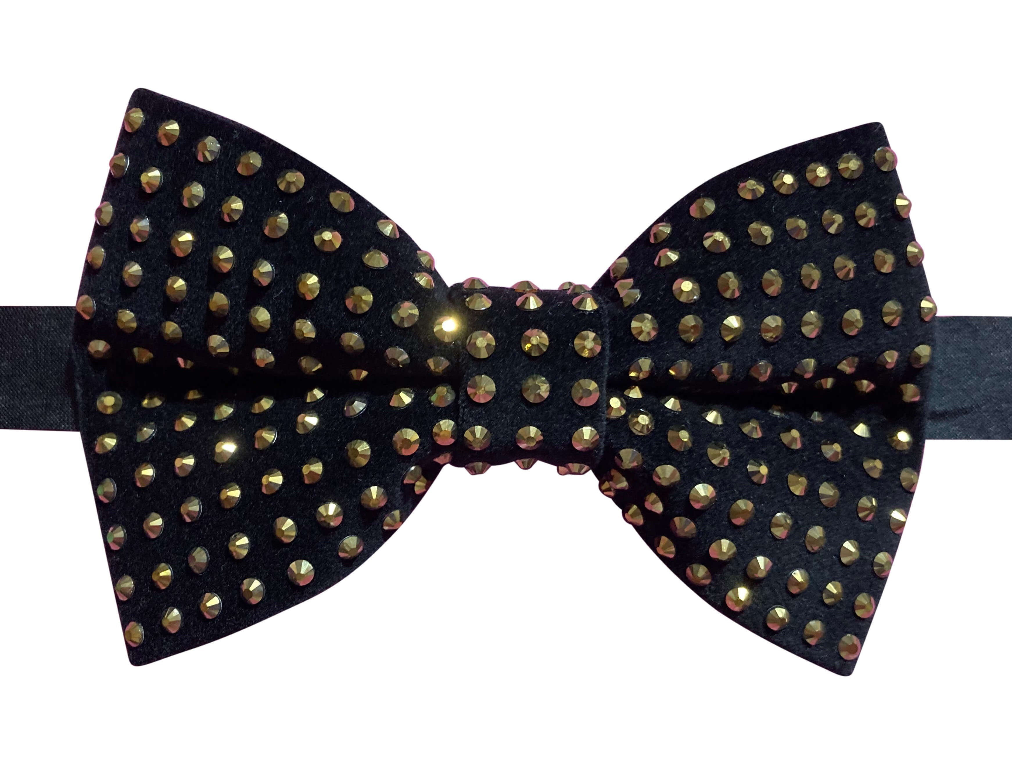 Elegant Gold Studded Bow Tie for Men - Perfect for Weddings, Prom & Formal Events