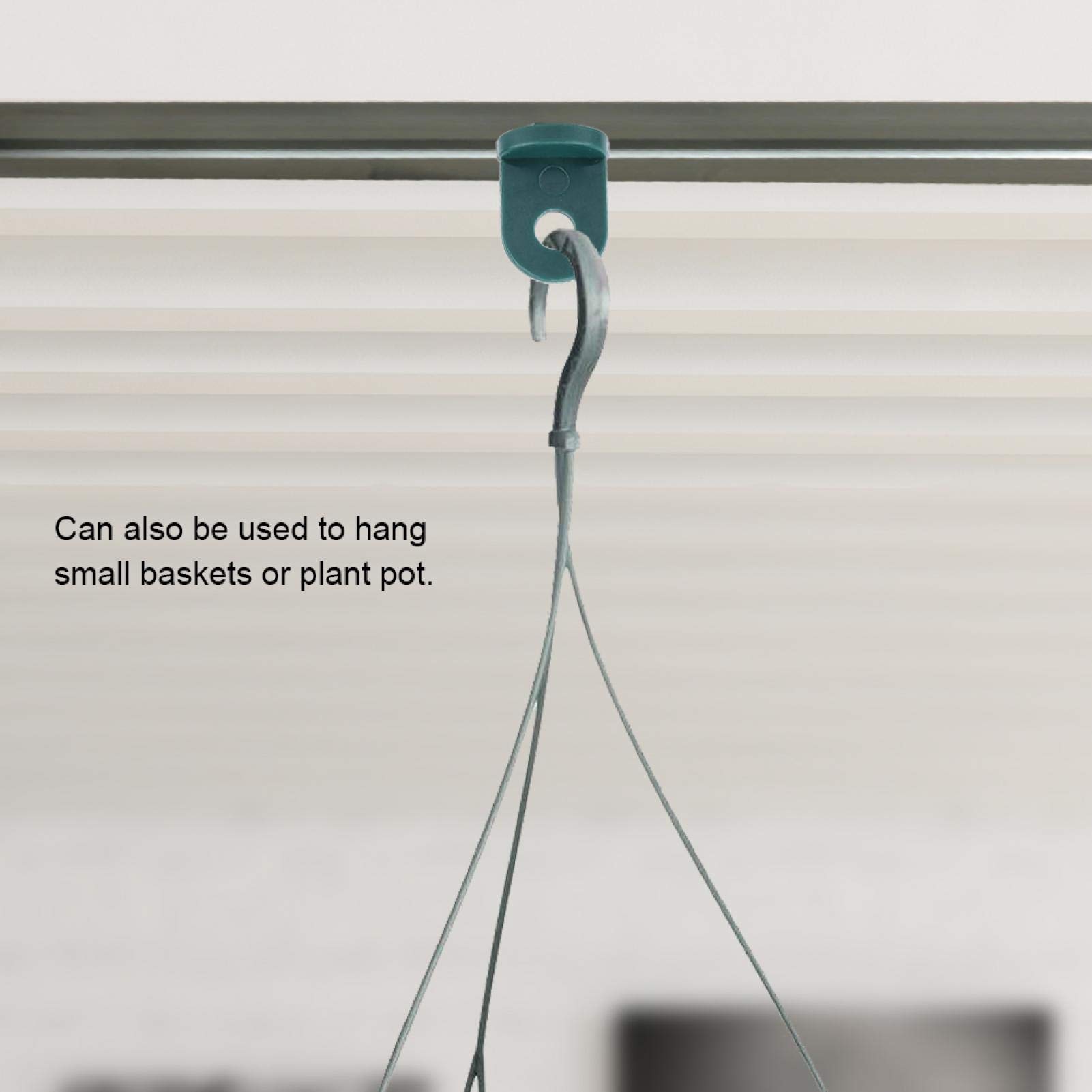 Tyenaza Plastic Greenhouse Hooks - Heavy Duty Plant Hanger Clips Set for Flowers, Vines & Pots | Durable Greenhouse Accessories & Hanging Tools (Green) | Perfect for Indoor/Outdoor Gardens, Greenhouses & Vertical Planting