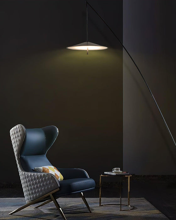 Adjustable Tilted Fishing Rod Floor Lamp - Modern Angler-Themed LED Light for Living Room, Bedroom, or Man Cave Decor - Perfect for Fishing Enthusiasts & Home Lighting
