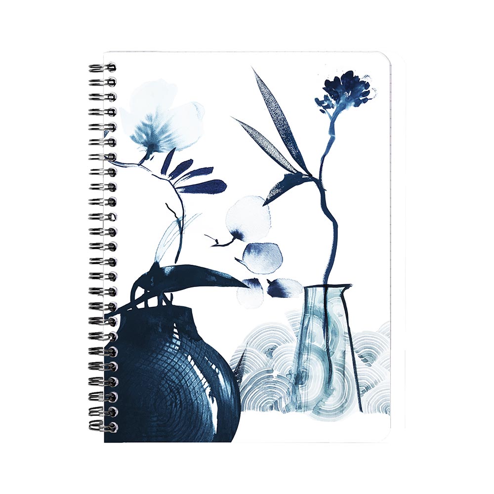 Clairefontaine Inkebana Wirebound Notebook A5 - 6 Pockets, 90gsm Premium Paper for Smooth Writing | Perfect for Journaling, Note Taking & School Supplies