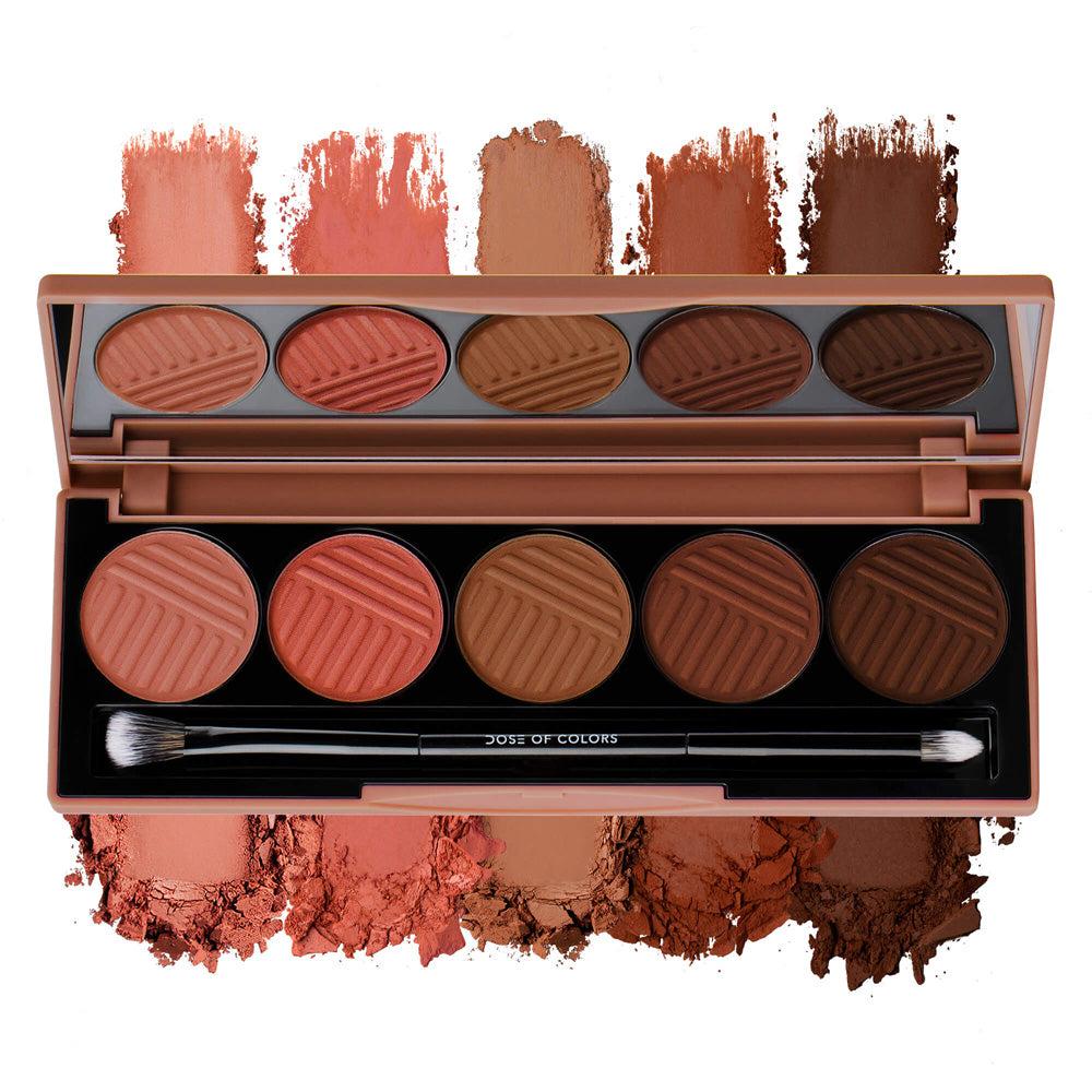 Dose of Colors Sassy Siennas Eyeshadow Palette - 12 Highly Pigmented Matte & Shimmer Eyeshadows for Stunning Eye Makeup Looks | Perfect for Day to Night Makeup, Parties & Special Occasions