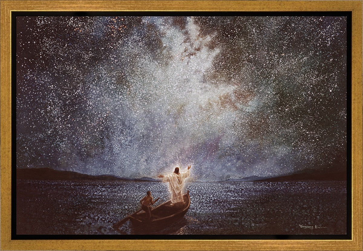 Calm and Stars Gallery Wrap Canvas - Stunning Night Sky Art for Home & Office Decor - Perfect for Living Rooms, Bedrooms, and Meditation Spaces