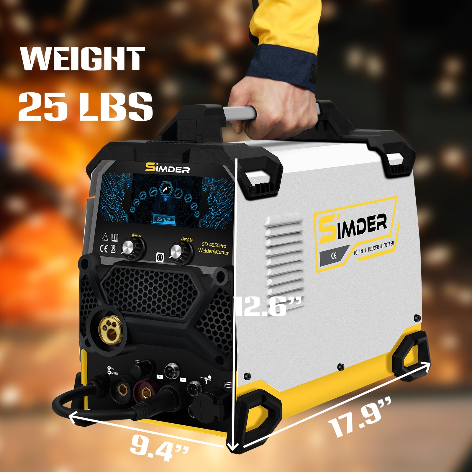 SSimder Upgraded SD 4050Pro (2024) 10-in-1 Aluminum Welder and Cutter Kit - Professional Metal Fabrication Tool for DIY, Auto Repair & Home Improvement Projects